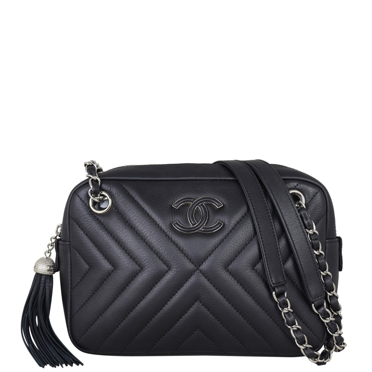 Chanel Diagonal Chevron Camera Bag