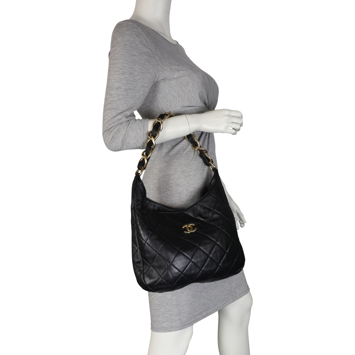 Chanel Quilted Lambskin Hobo