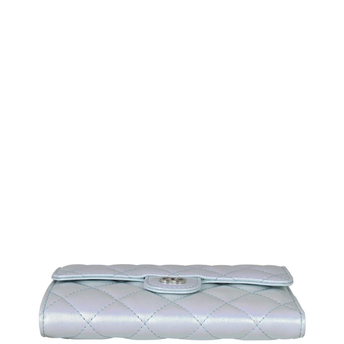 Chanel Classic Flap Wallet | White Metal