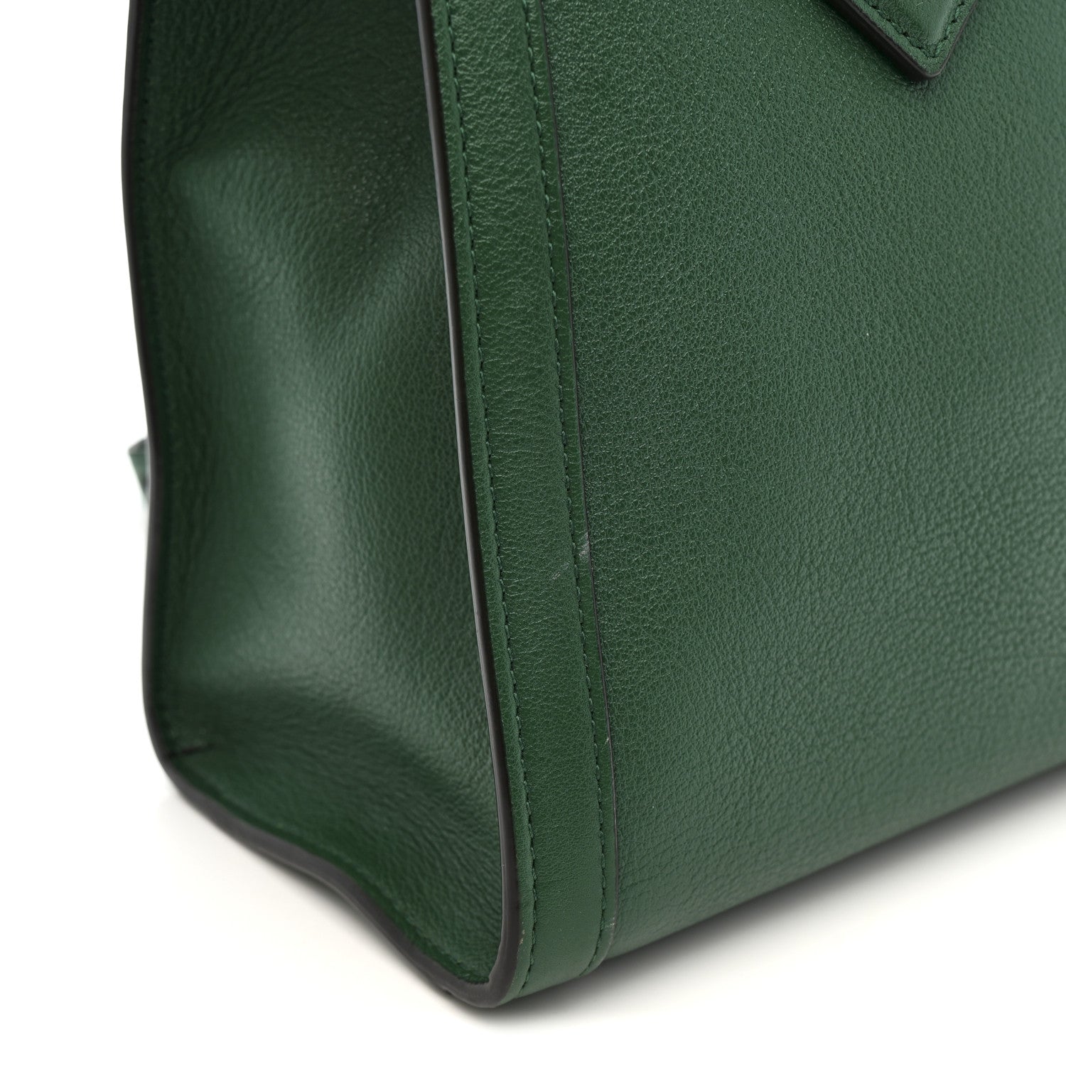 Wonka Grain Calfskin Small Diana Tote Bag Green Yellow Fluo