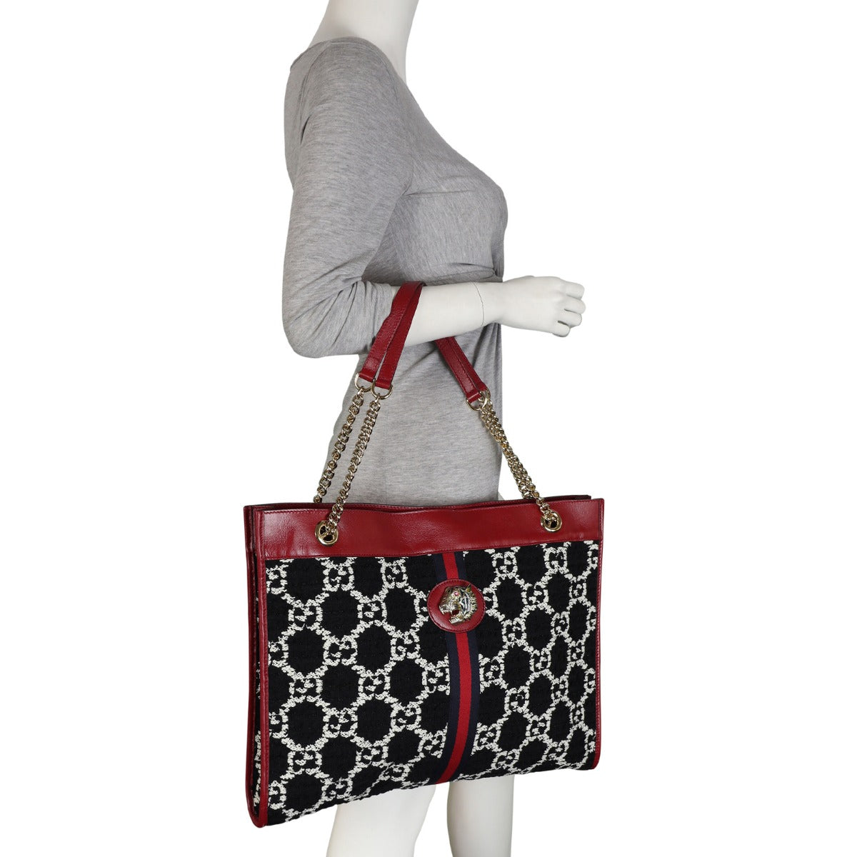 Gucci Tweed Rajah Large Tote