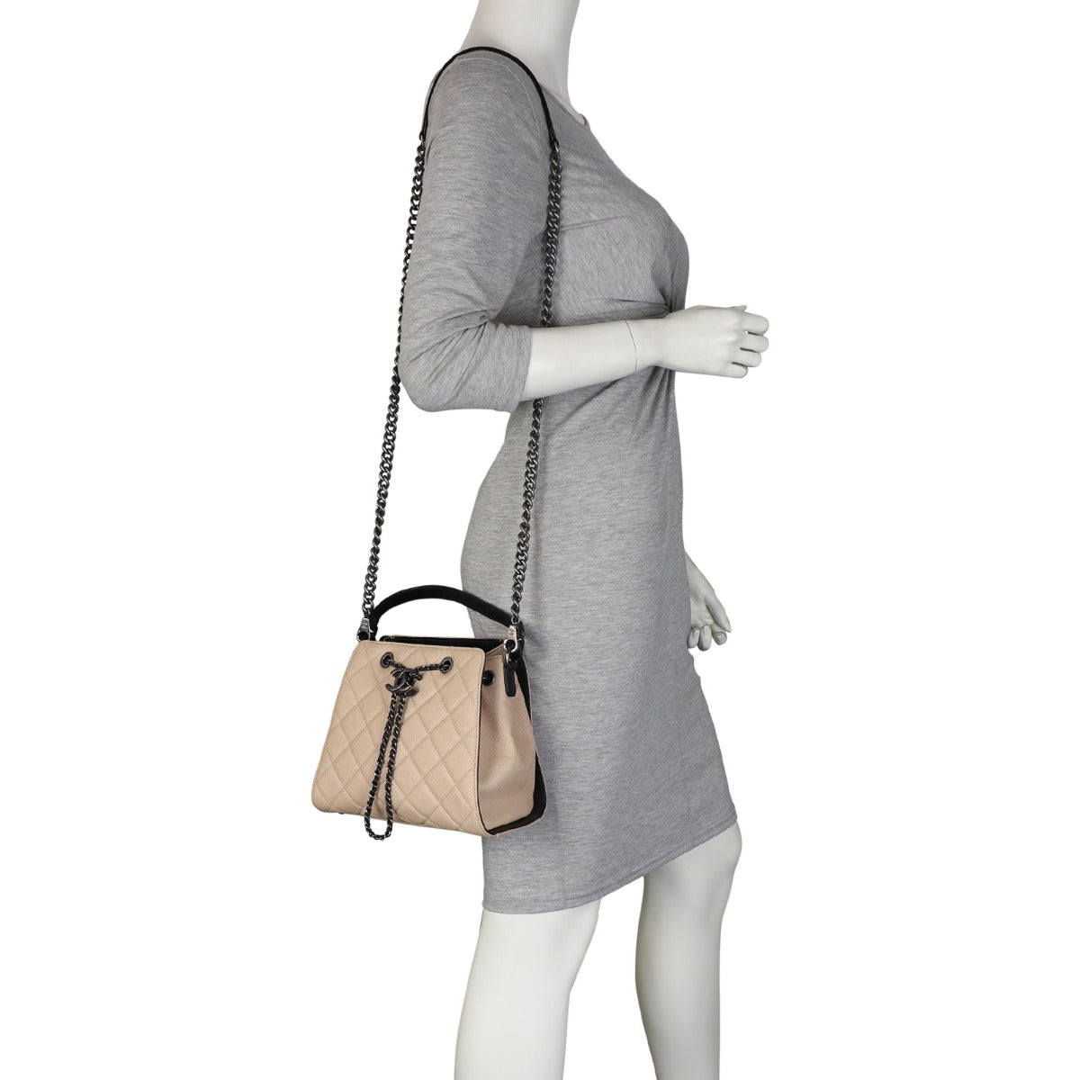 Chanel CC Quilted Bucket Bag