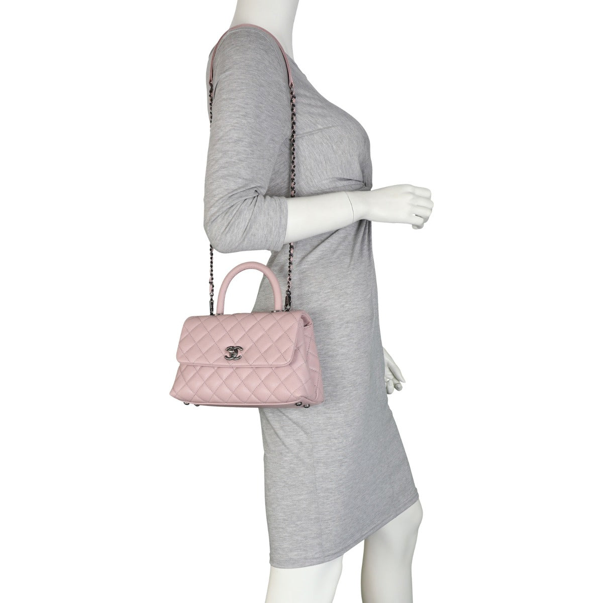 Chanel Coco Top Handle Mini Bag | Rose Pink