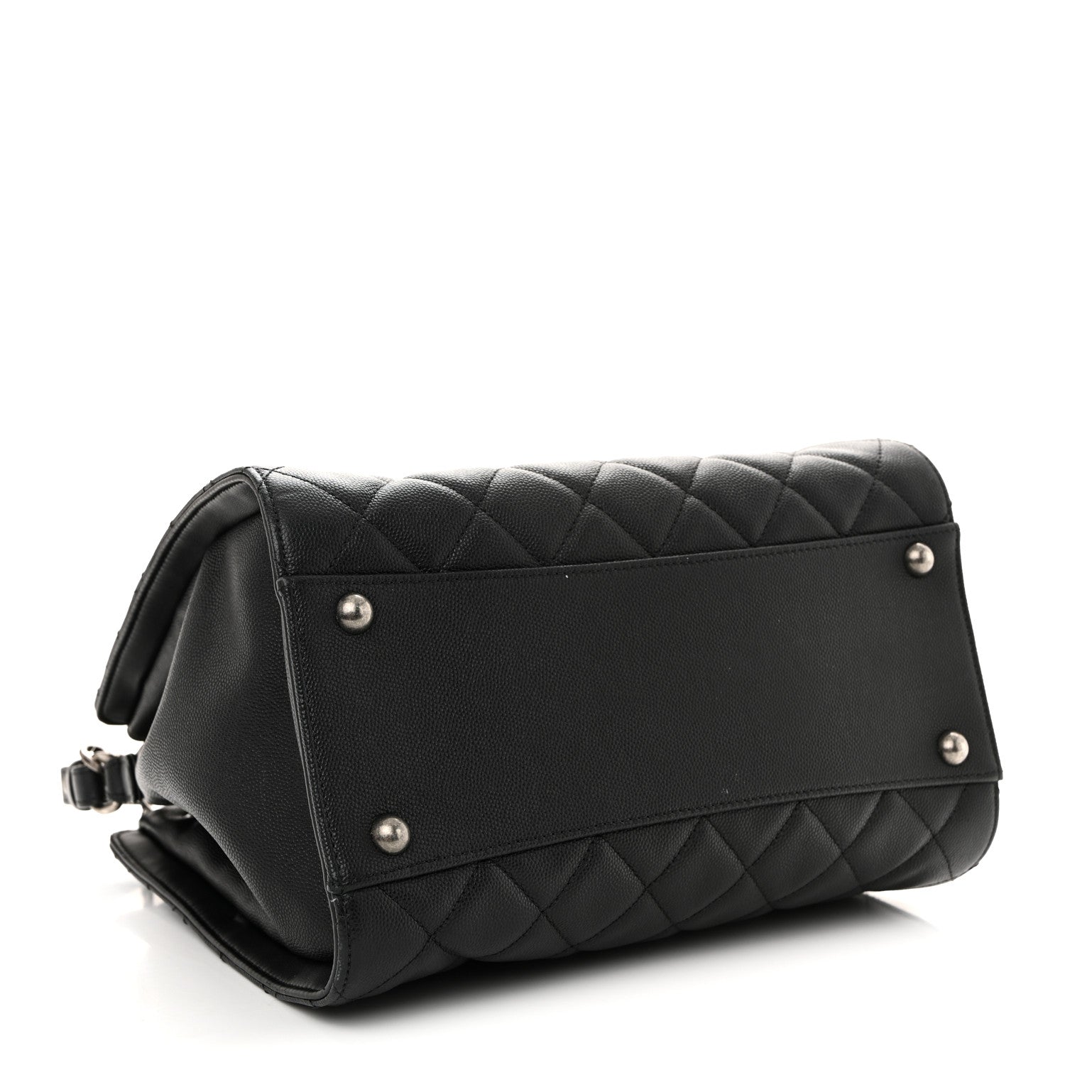 Caviar Quilted Medium CC Bucket Bag Black