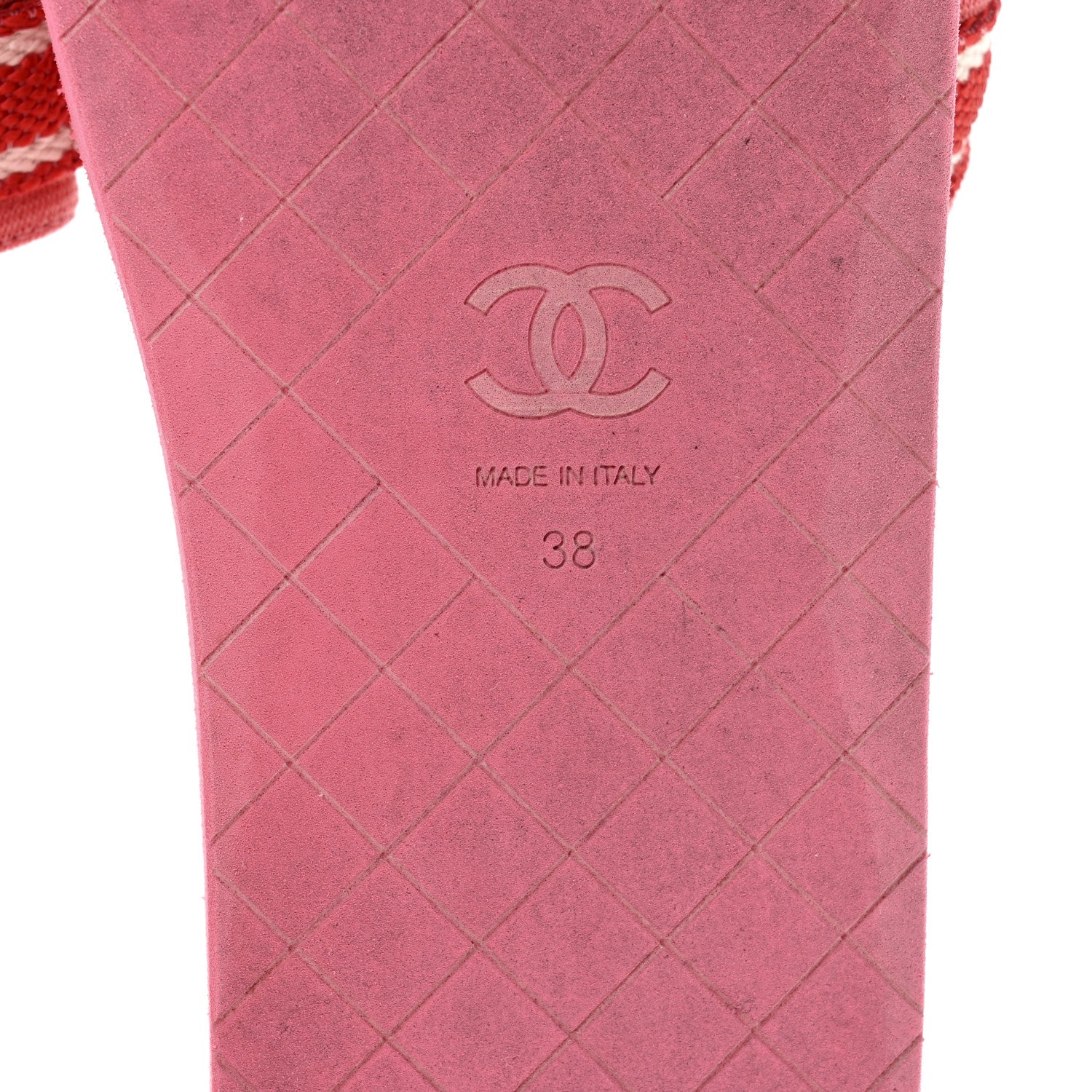 Fabric Rubber Coco Slides 38 Red