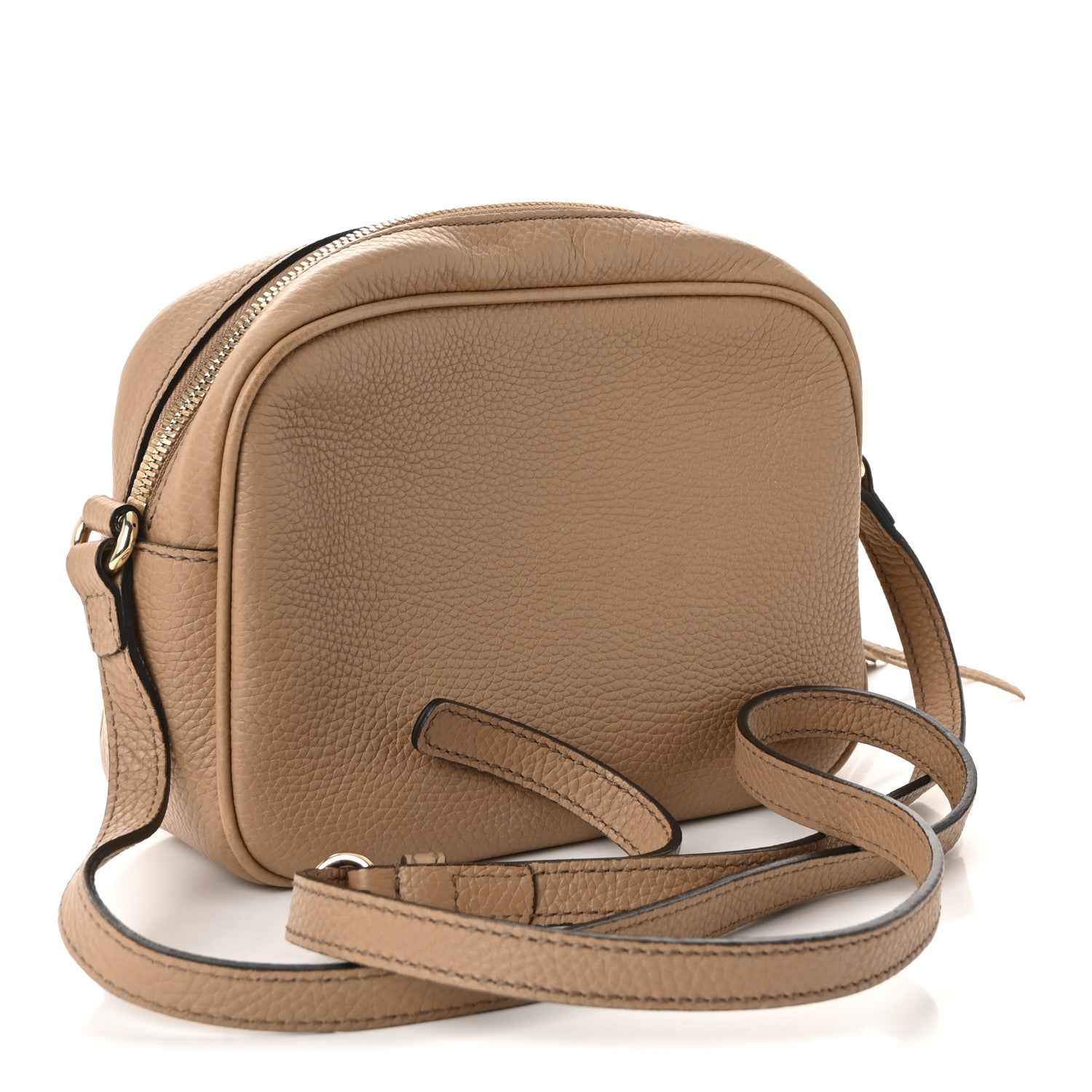 Pebbled Calfskin Small Soho Disco Bag Camelia