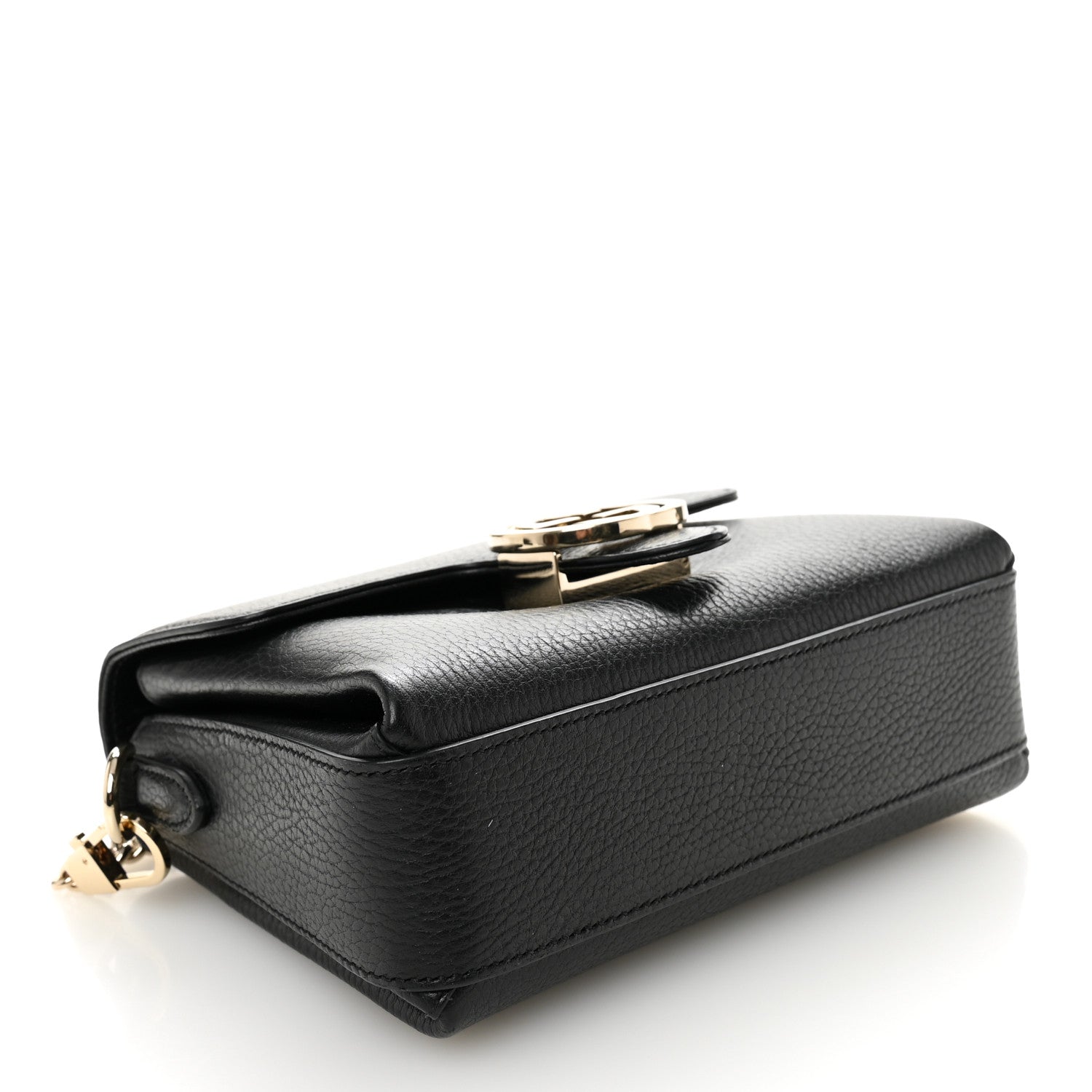 Dollar Calfskin Interlocking G Crossbody Bag Black