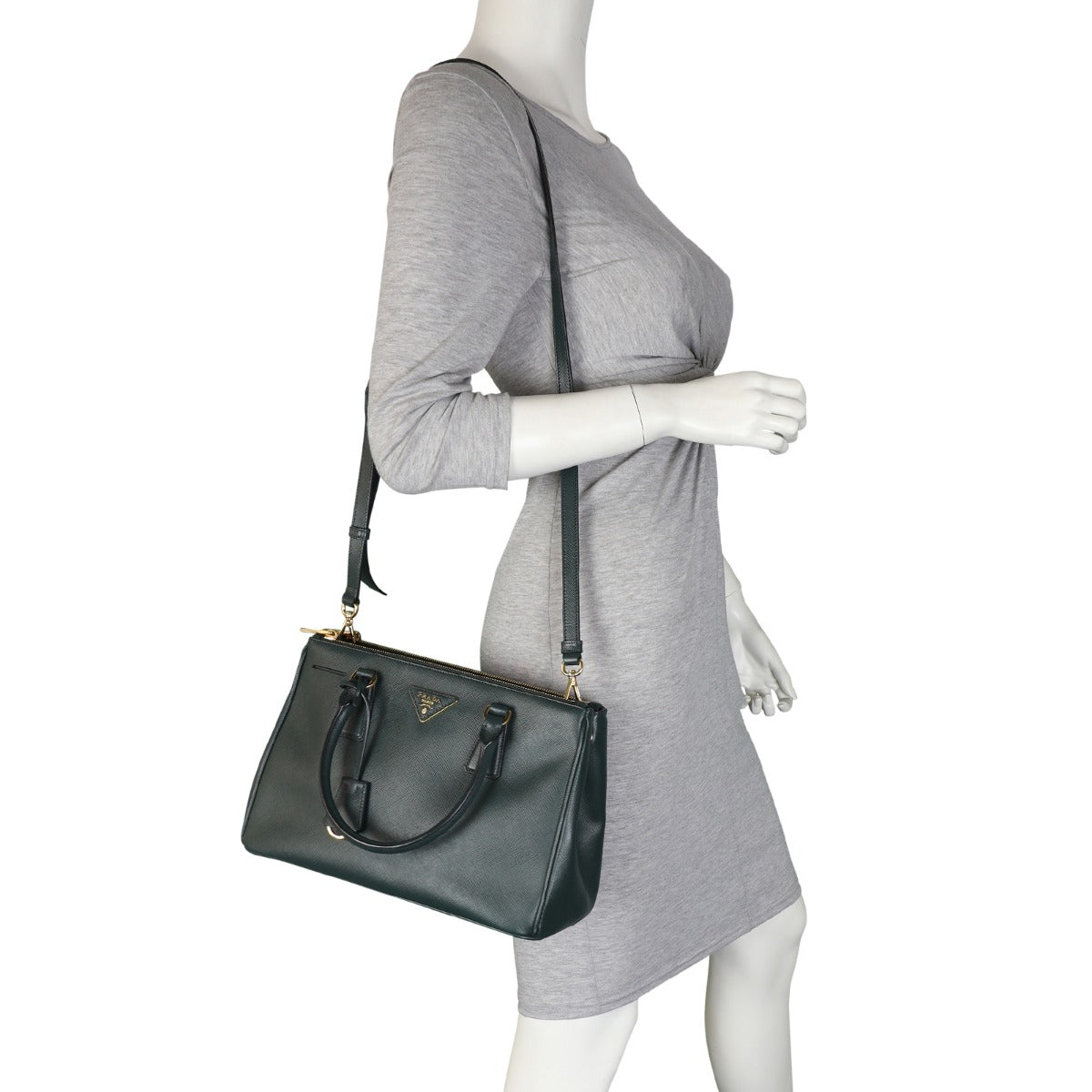 Prada Saffiano Lux Galleria Double Zip Tote Small