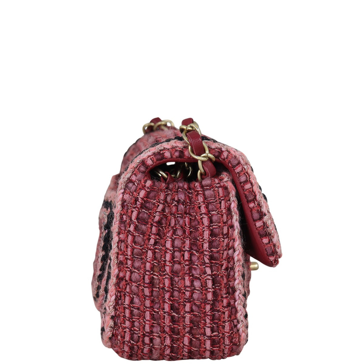 Chanel Tweed Braid Flap Bag Mini Rectangular