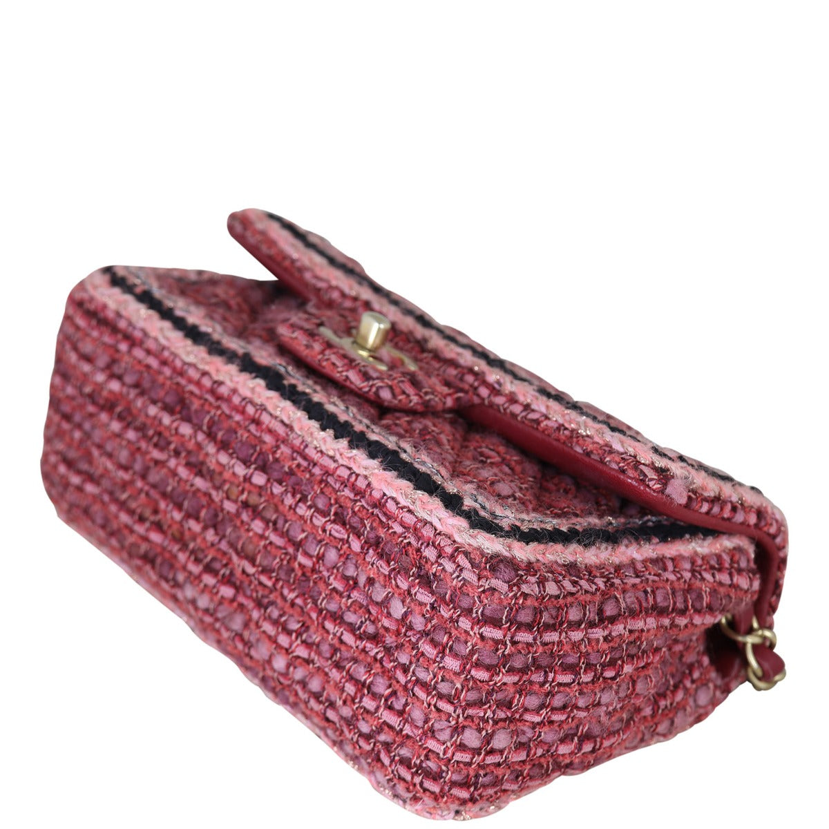 Chanel Tweed Braid Flap Bag Mini Rectangular