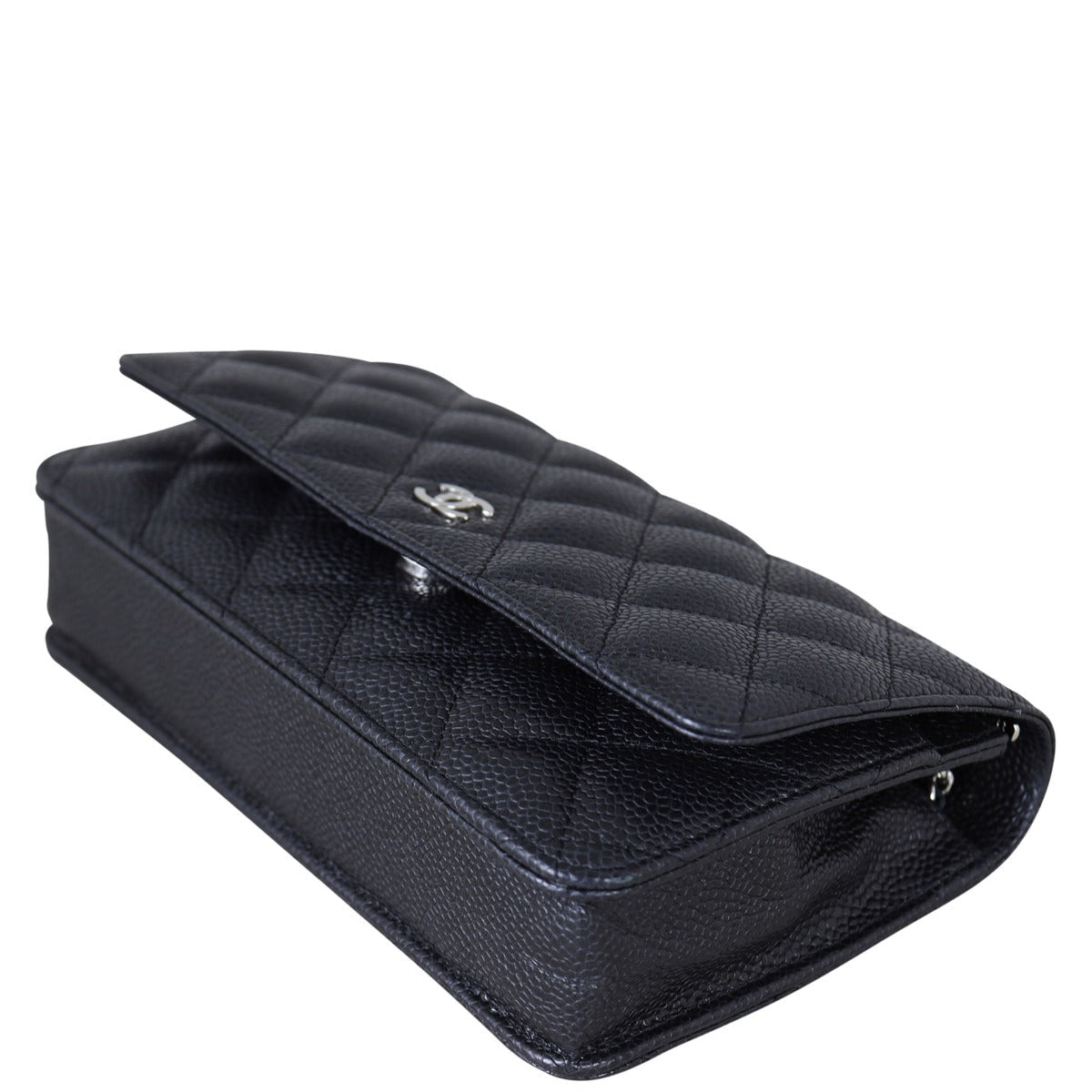 Chanel Classic Wallet on Chain | Caviar Silver Hardware
