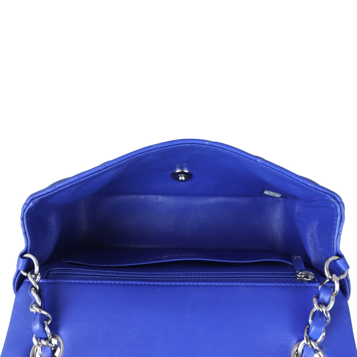 Chanel Classic Flap Mini Rectangular Bag | Blue Lambskin