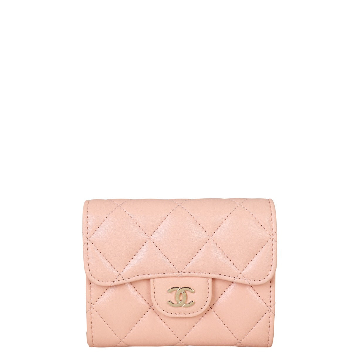Chanel Classic Card Holder on Chain | Peach