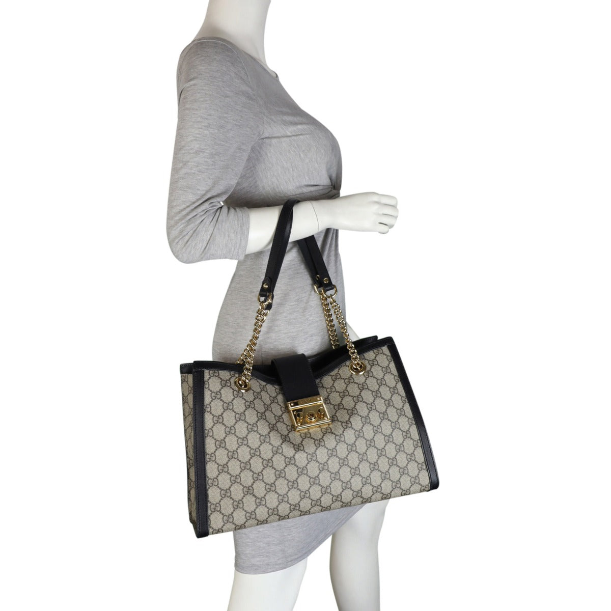 Gucci GG Supreme Padlock Tote Medium