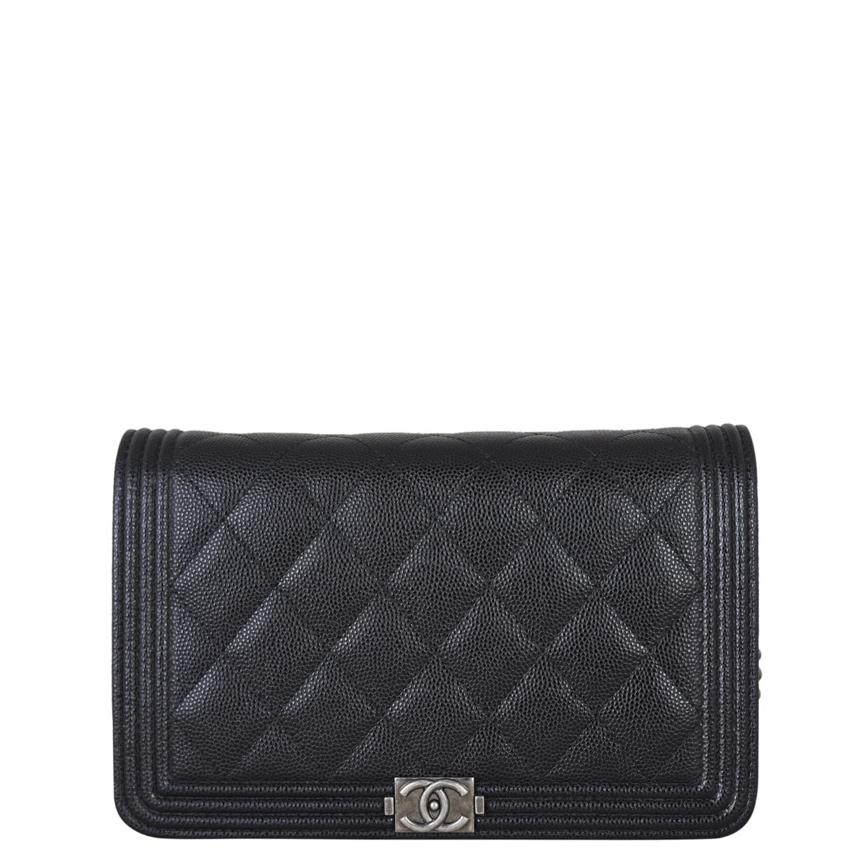 Chanel Boy Wallet on Chain | Black Caviar