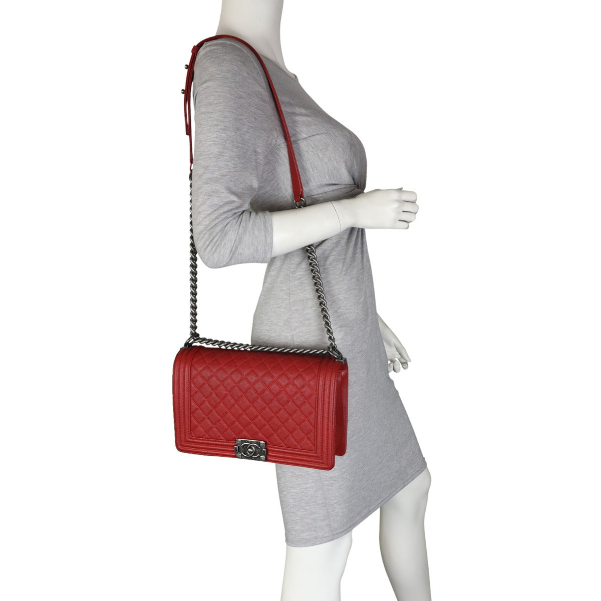 Chanel Boy New Medium | Red