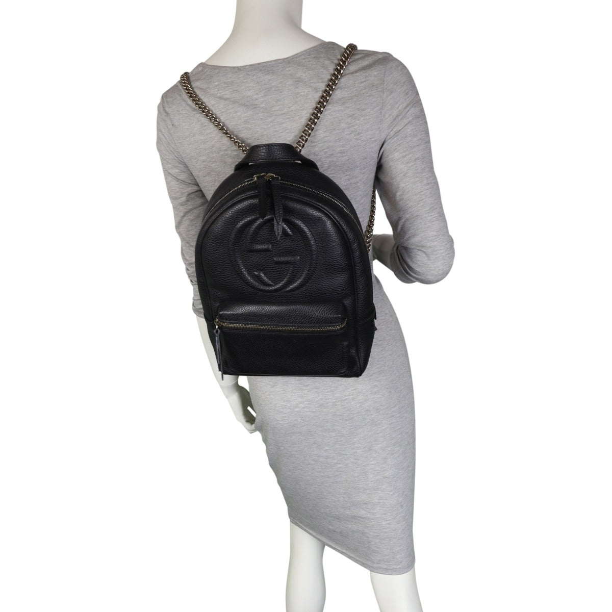 Gucci Soho Leather Chain Backpack