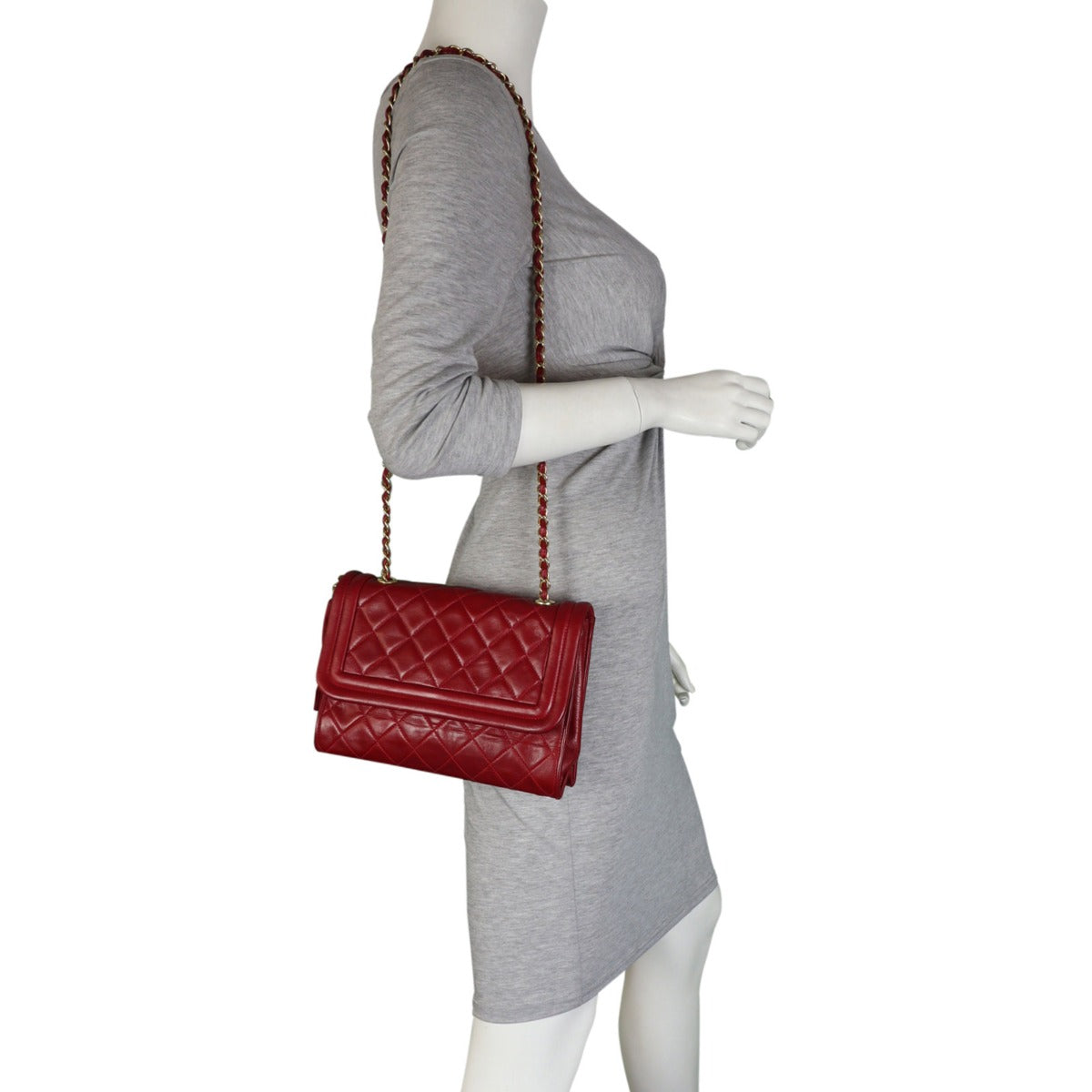 Chanel Vintage Quilted Flap Bag | Red