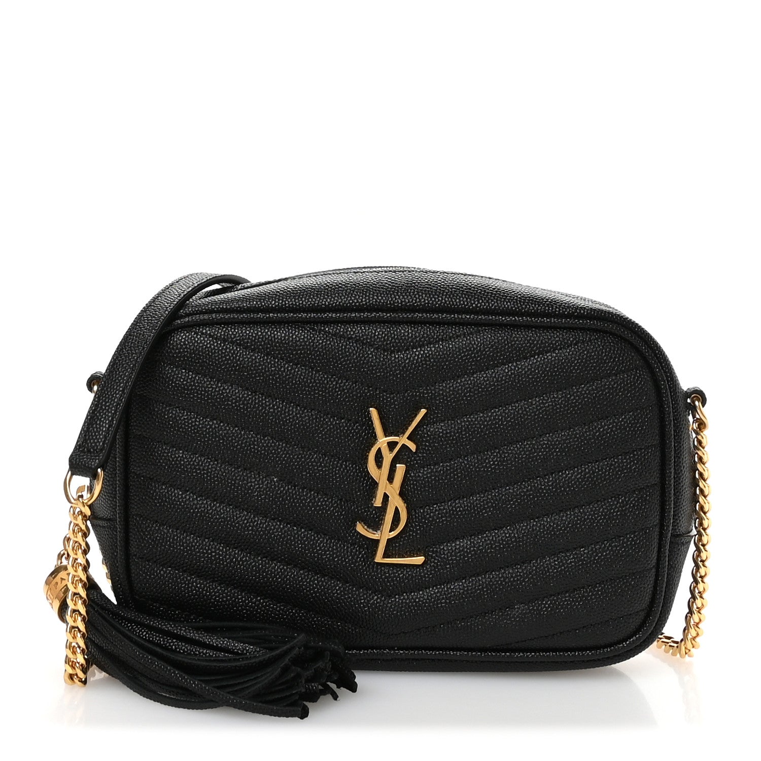 Grain De Poudre Matelasse Monogram Mini Lou Camera Bag Black