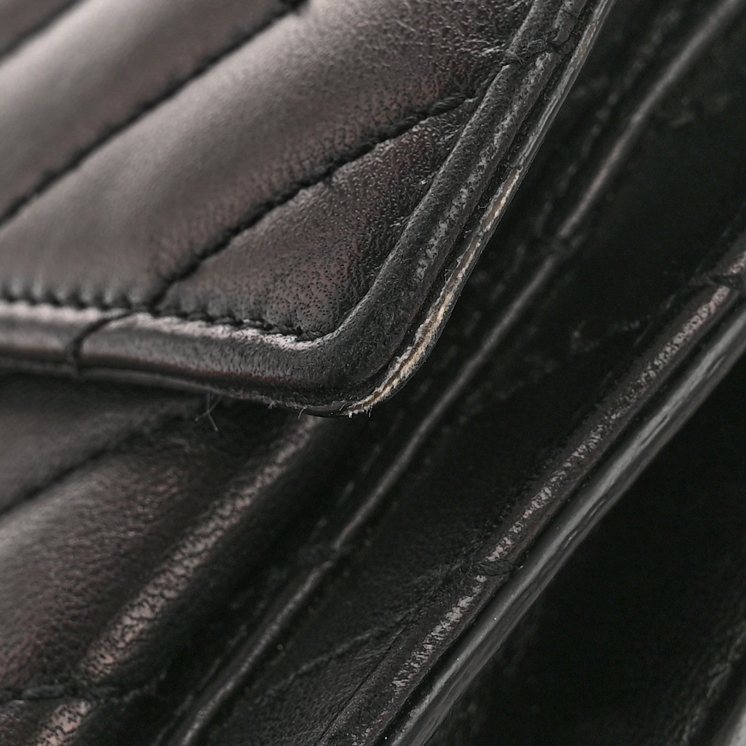 Lambskin Chevron Quilted Small High School Satchel Black