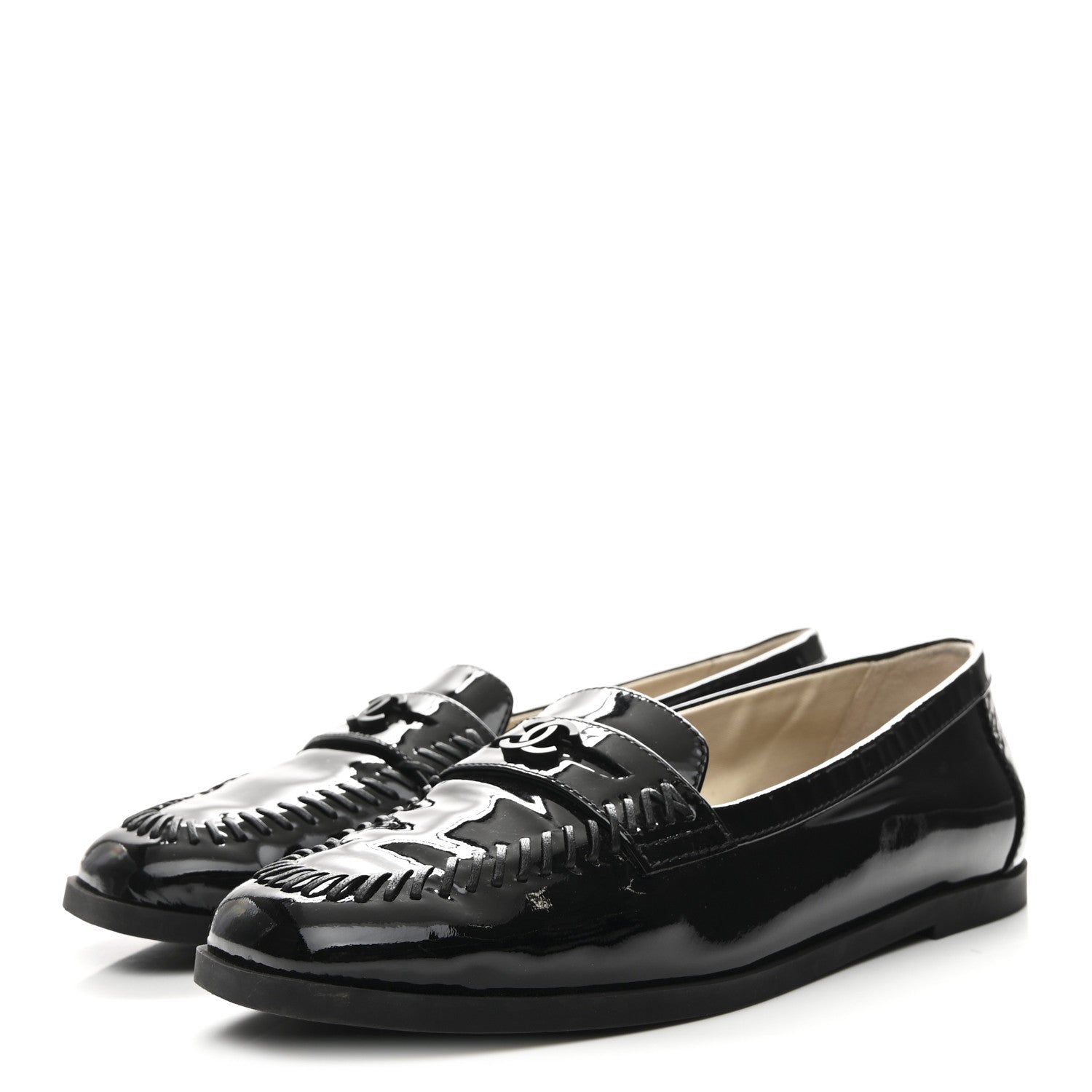 Patent CC Mocassin Loafers 38 Black