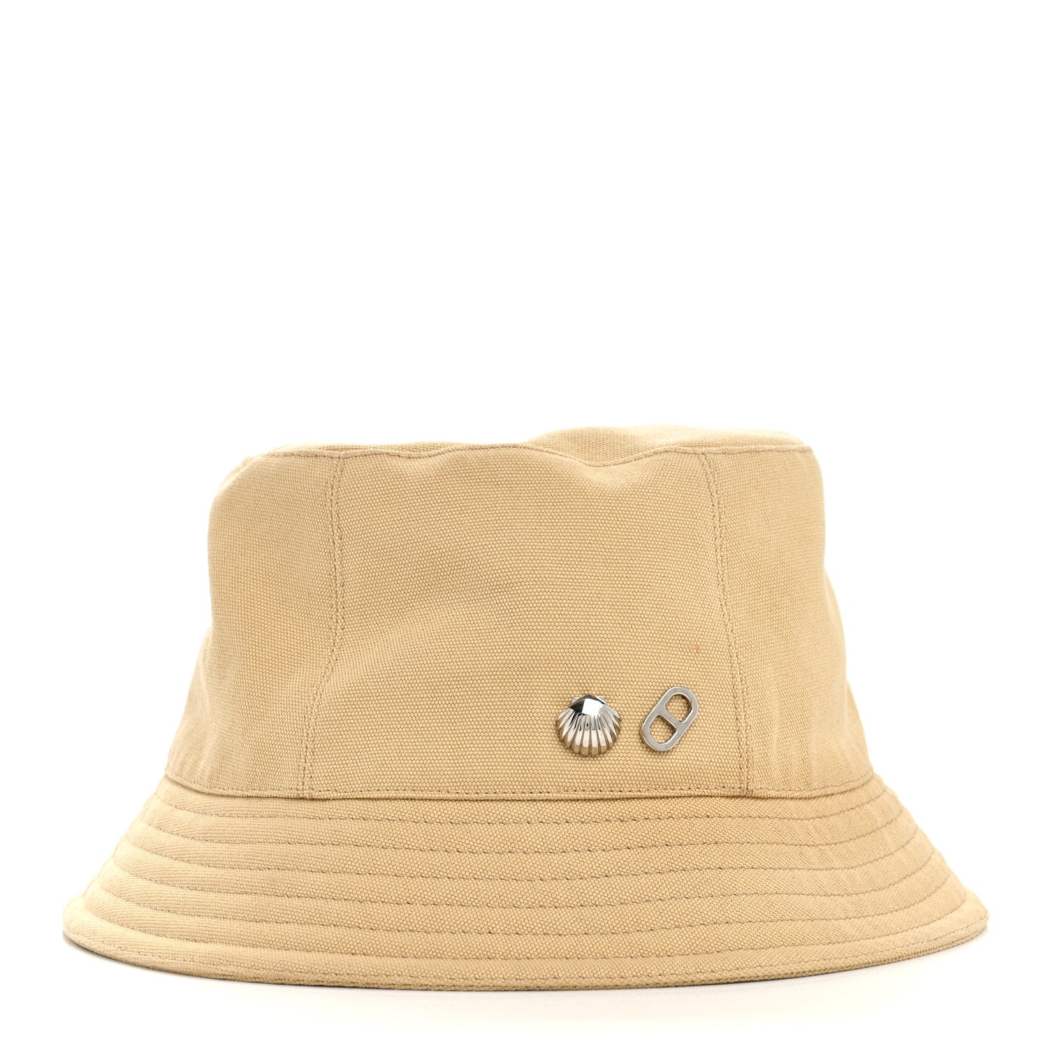 Cotton Canvas Calvi Seashell Bucket Hat 57 Naturel