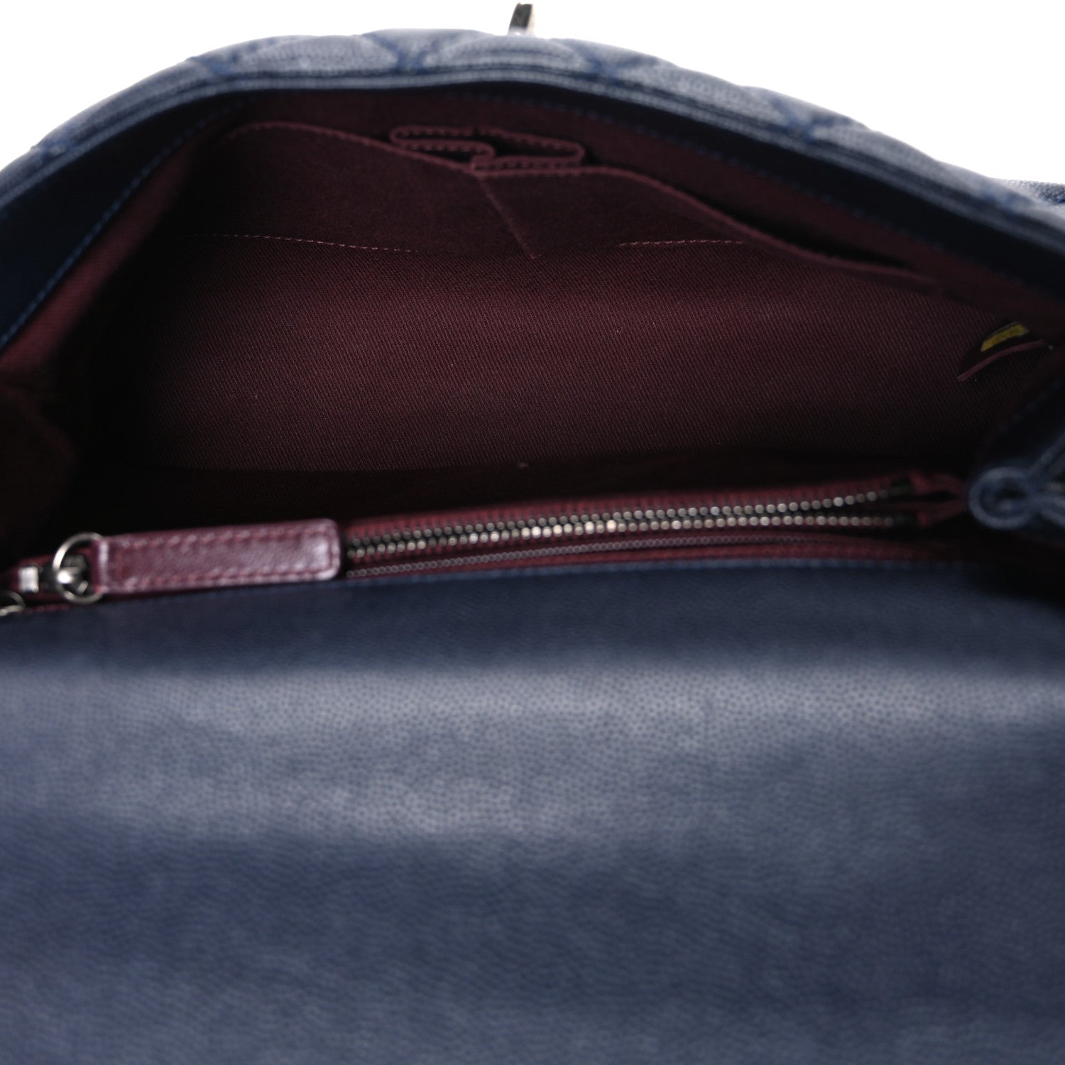 Caviar Quilted Small Coco Handle Flap Navy
