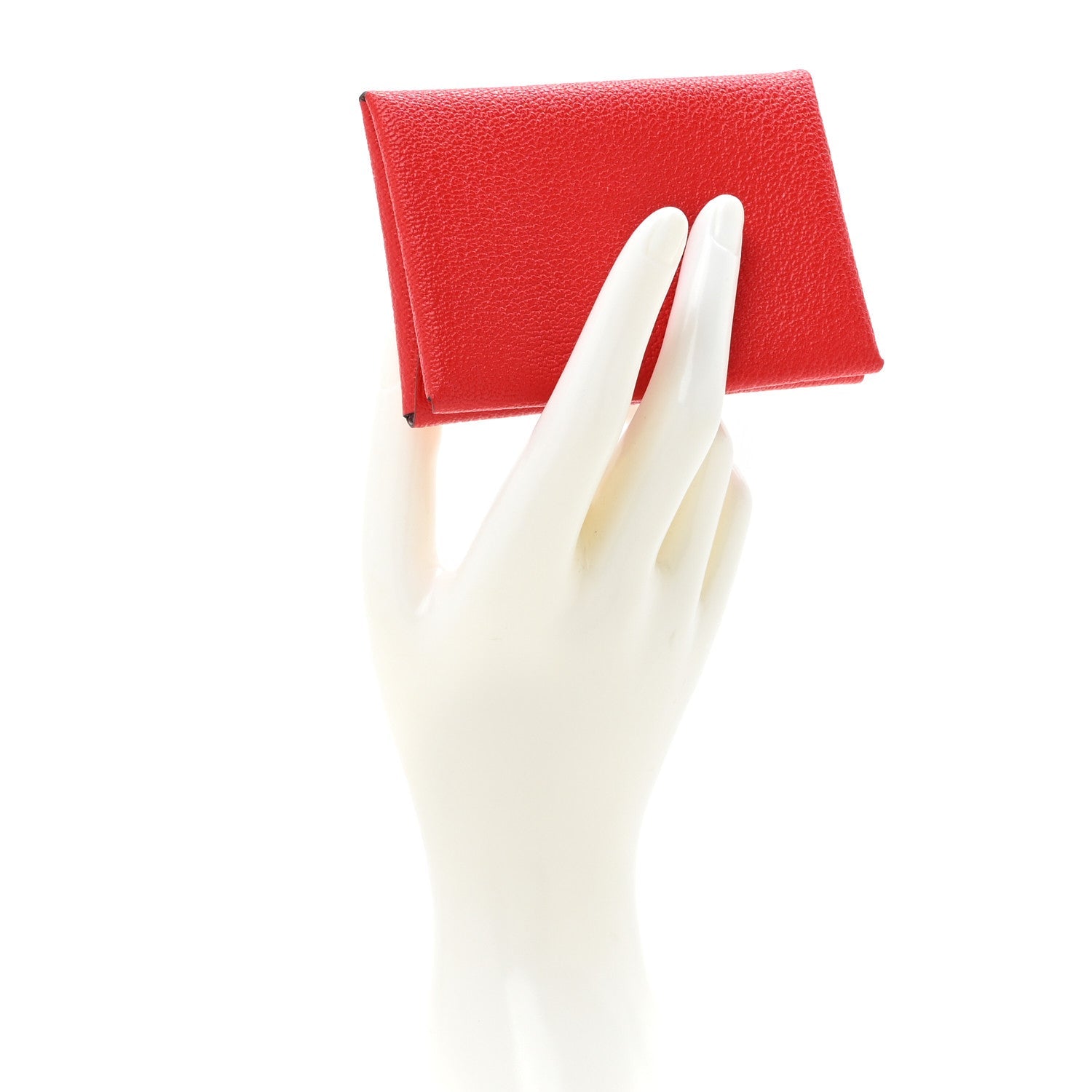 Chevre Mysore Verso Calvi Card Case  Rouge Radieux Rose Darling