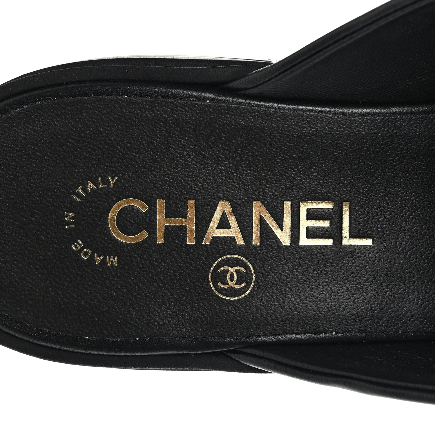 Lambskin Quilted CC Turnlock Mules 37.5 Black