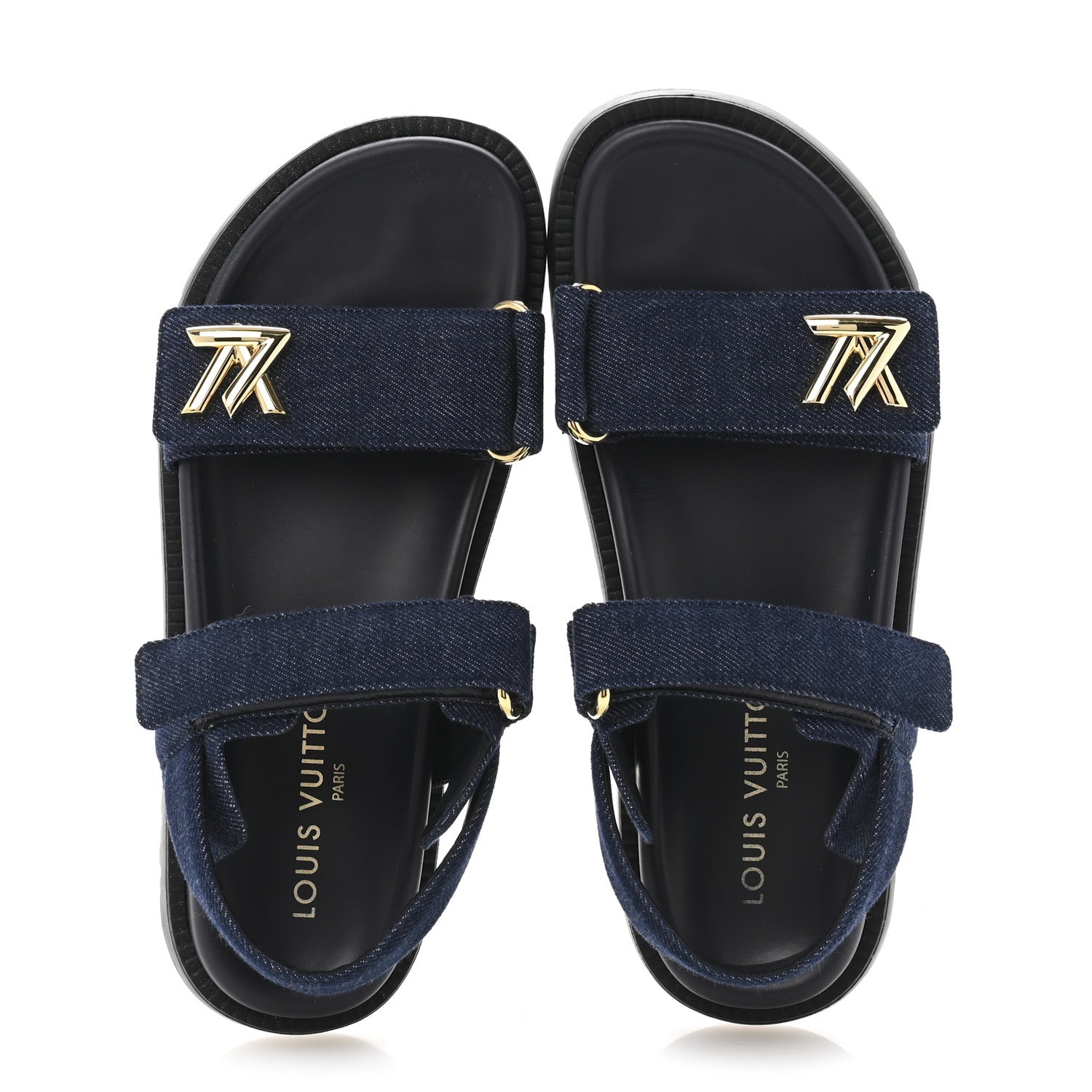 Denim Sunset Comfort Flat Sandals 37.5 Blue