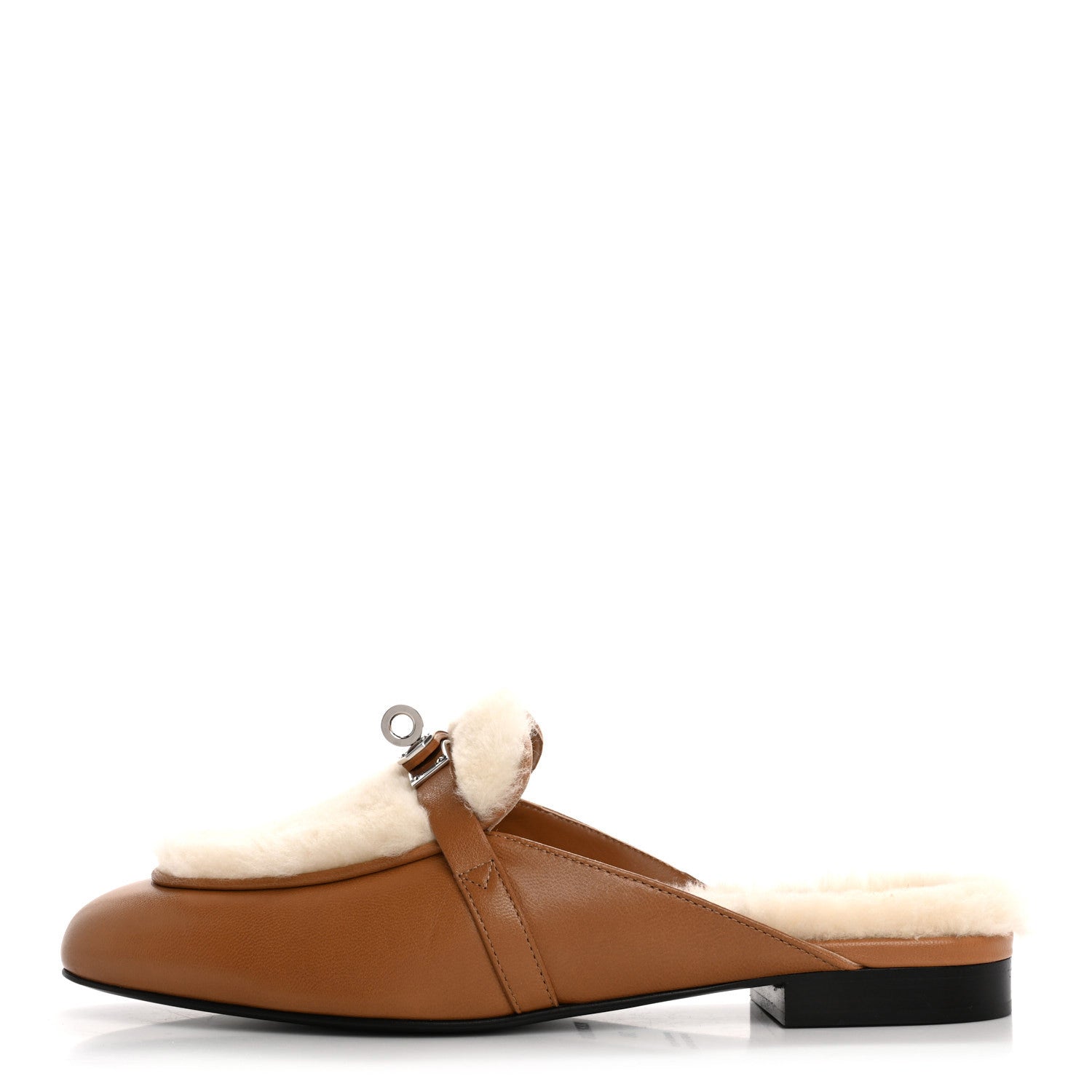 Goatskin Shearling Womens Oz Mules 38 Naturel Ecru
