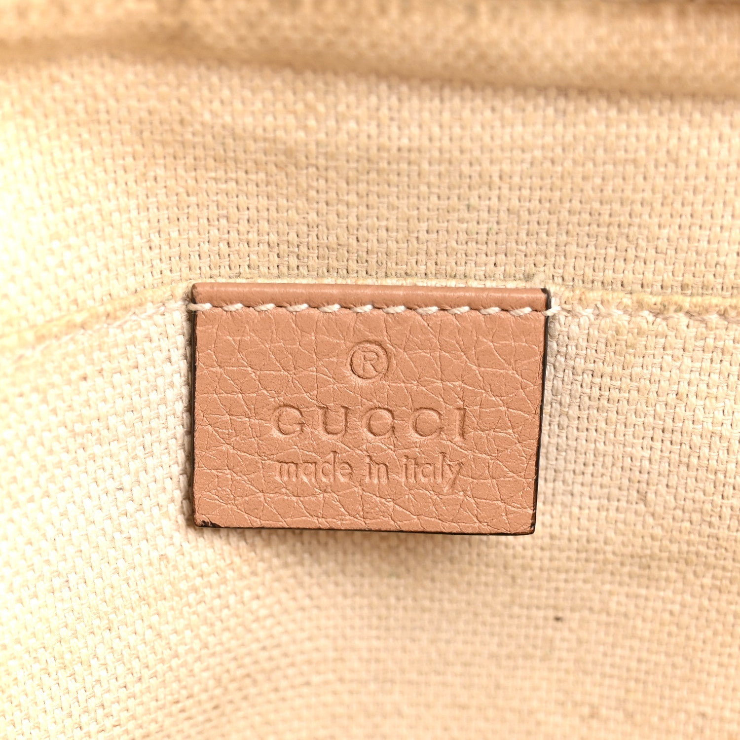 Pebbled Calfskin Small Soho Disco Bag Rose Beige
