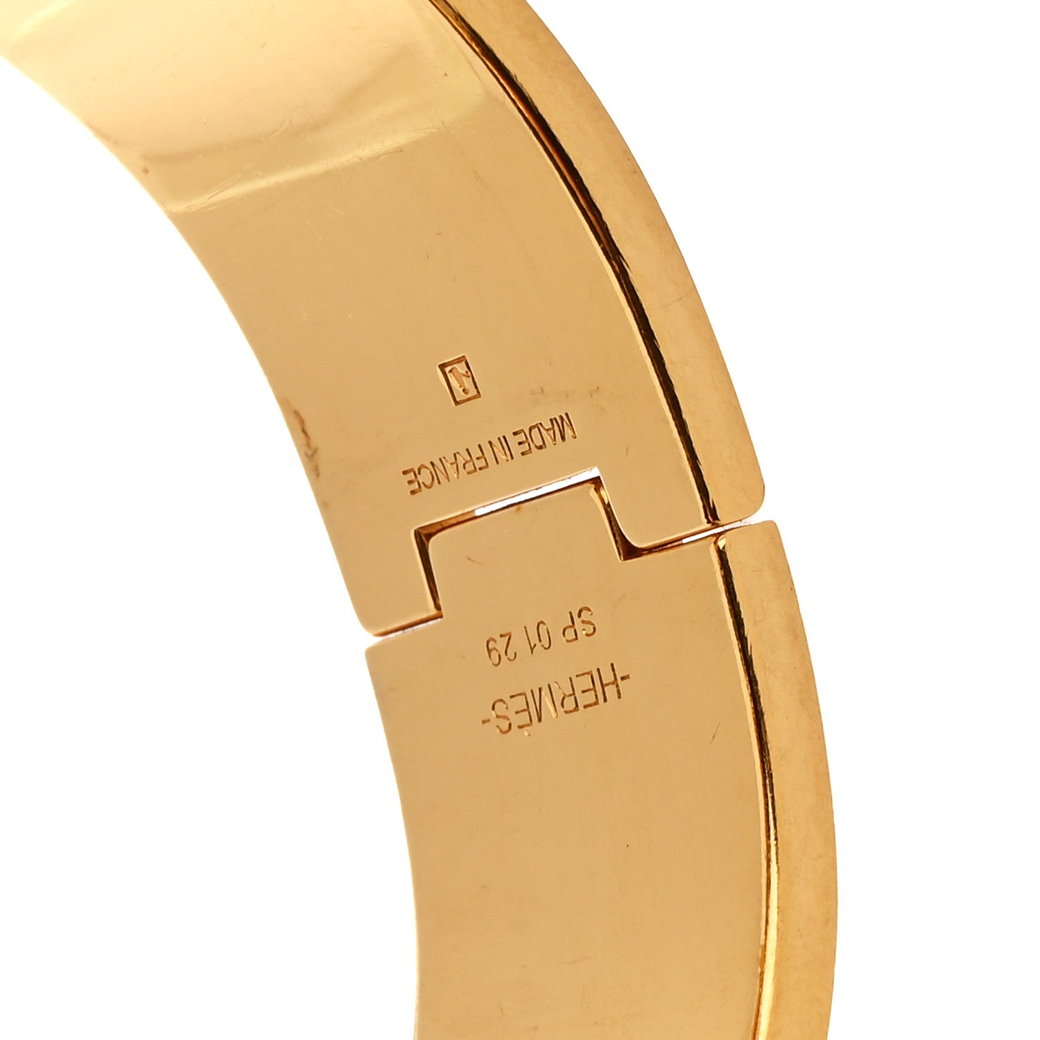 Enamel Wide Clic Clac H Bracelet Marron Glace