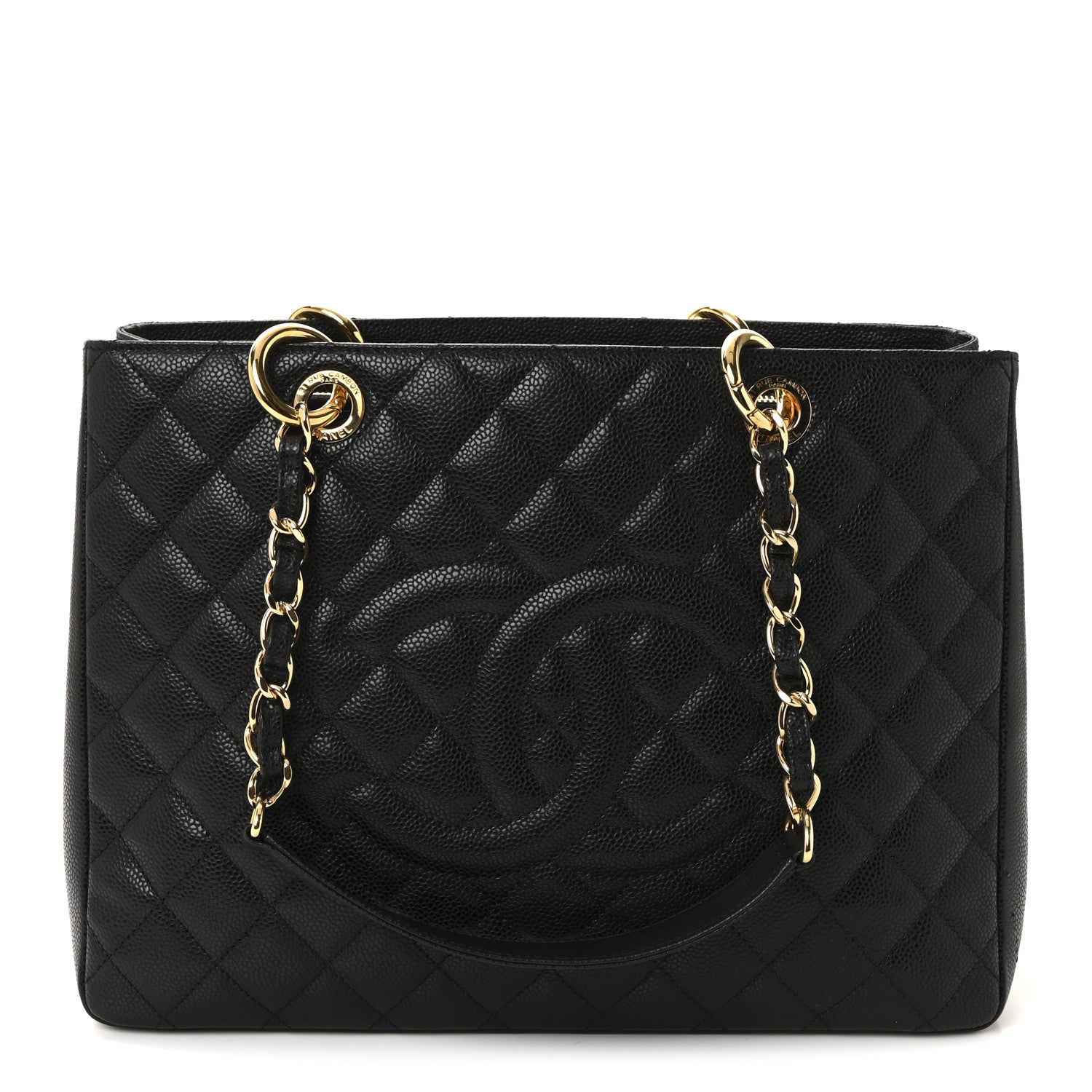 Caviar Quilted Grand Shopping Tote GST Black