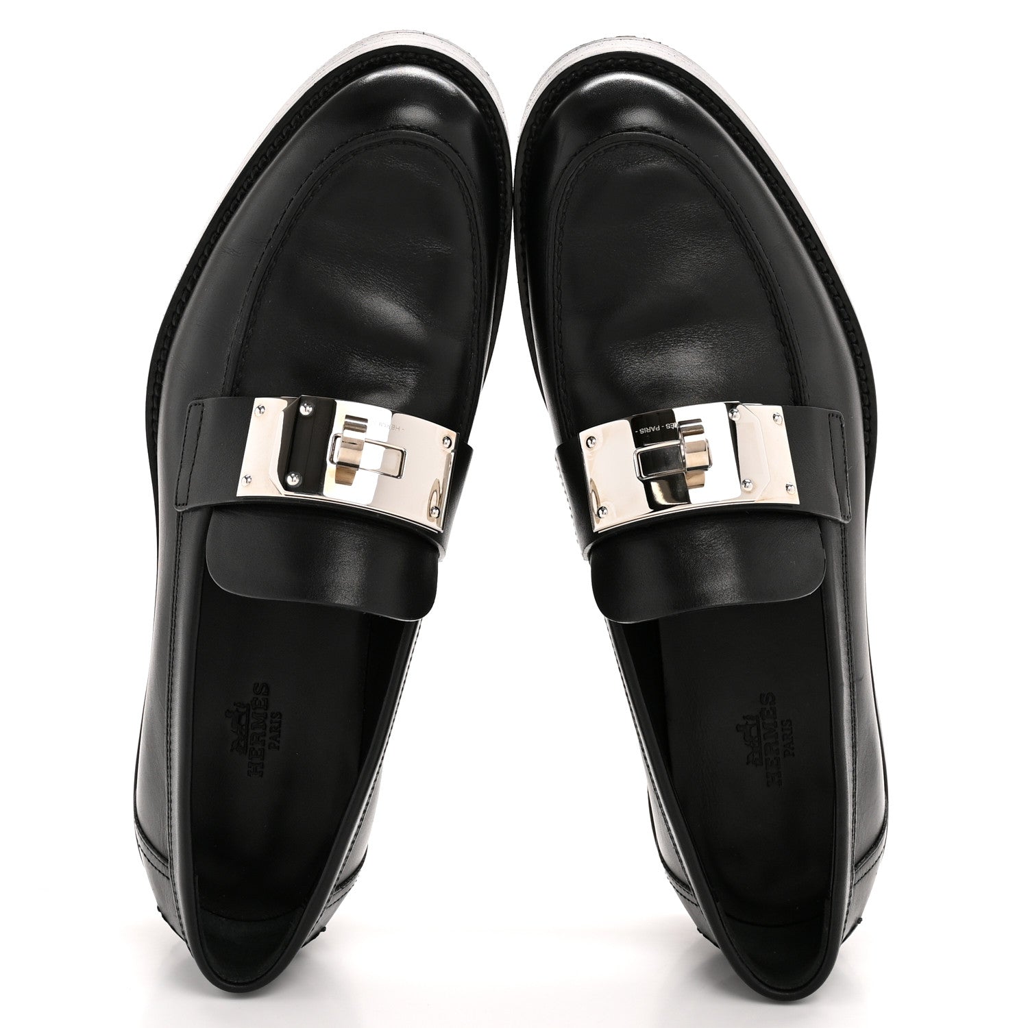 Calfskin Womens Hot Loafer 39.5 Black