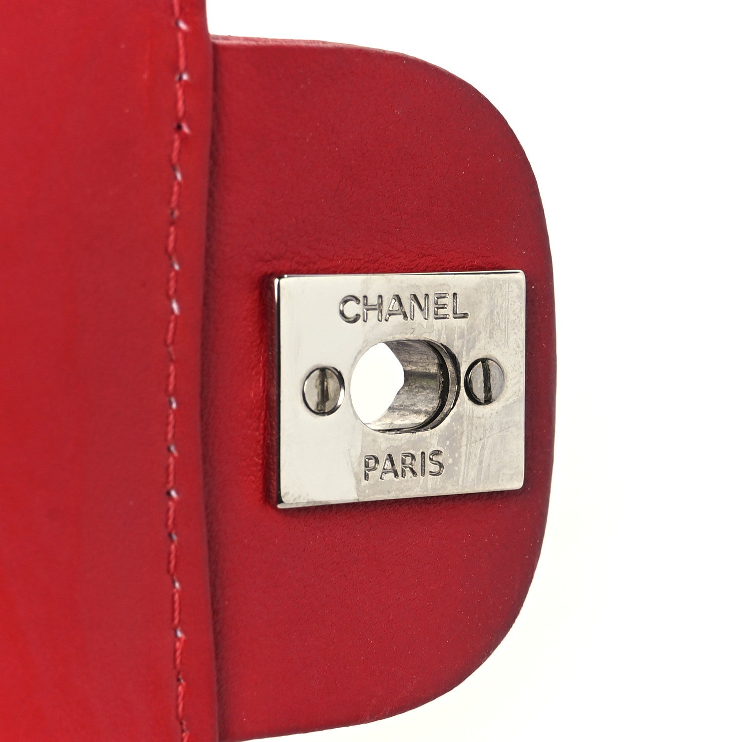 Lambskin Quilted Chain Clutch Flap Red