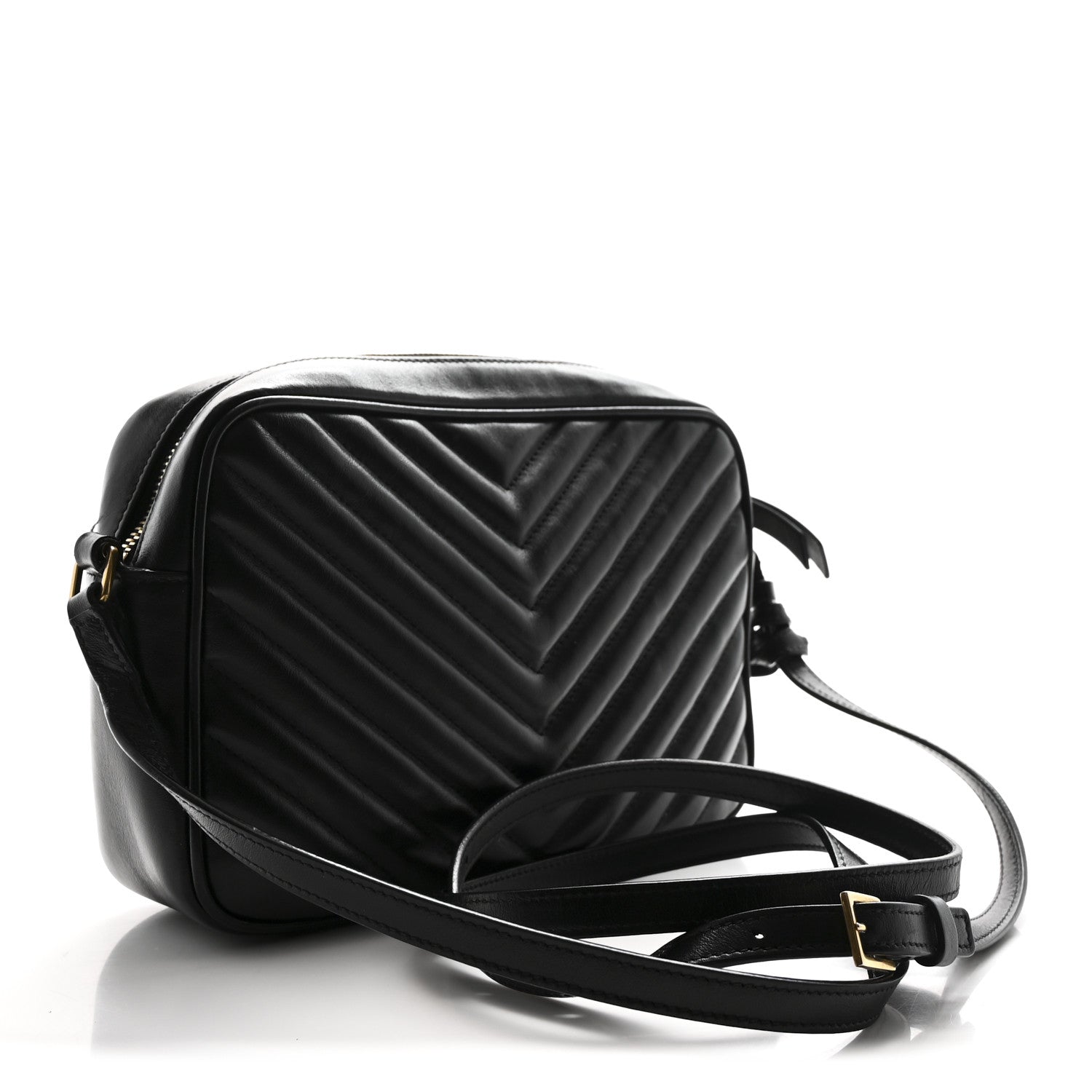 Calfskin Matelasse Monogram Lou Camera Bag Black