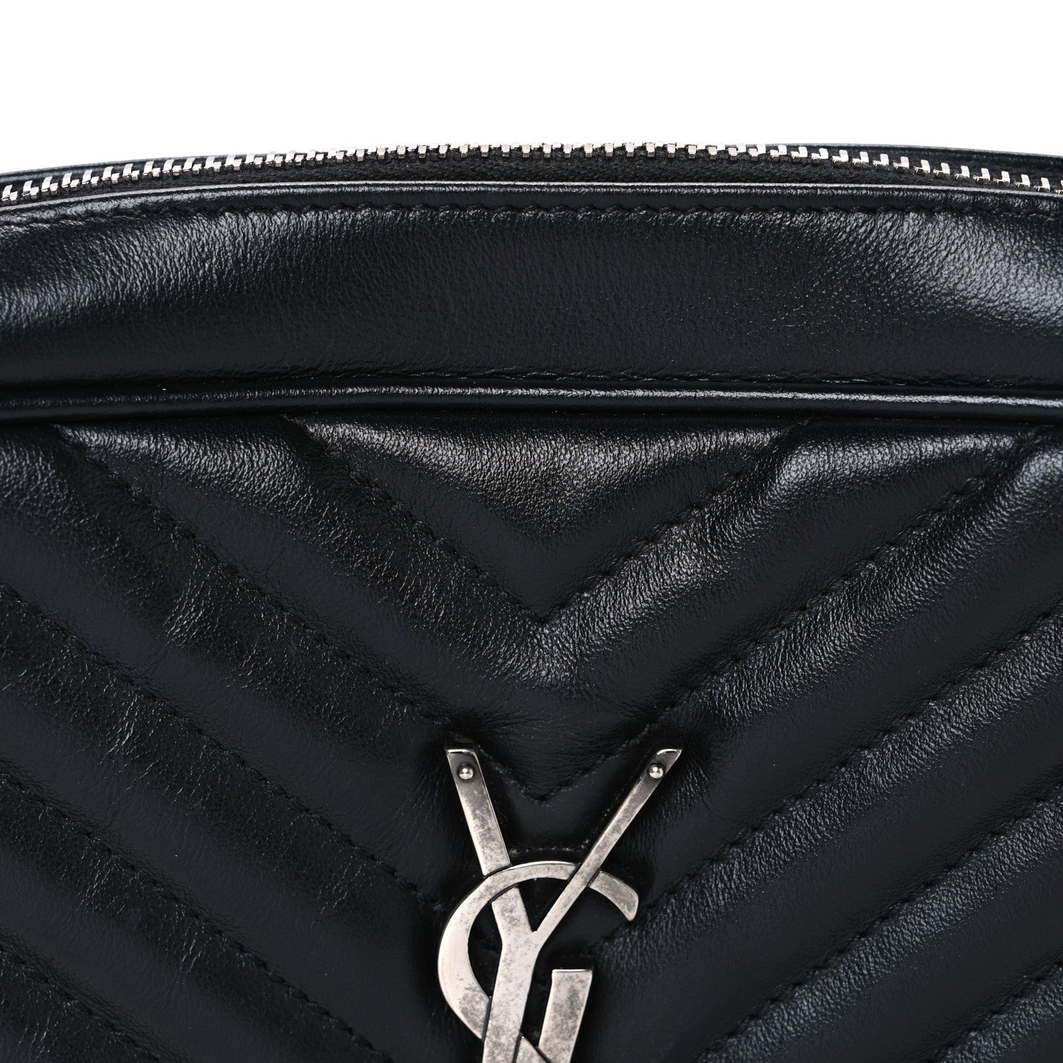 Calfskin Matelasse Monogram Lou Camera Bag Black
