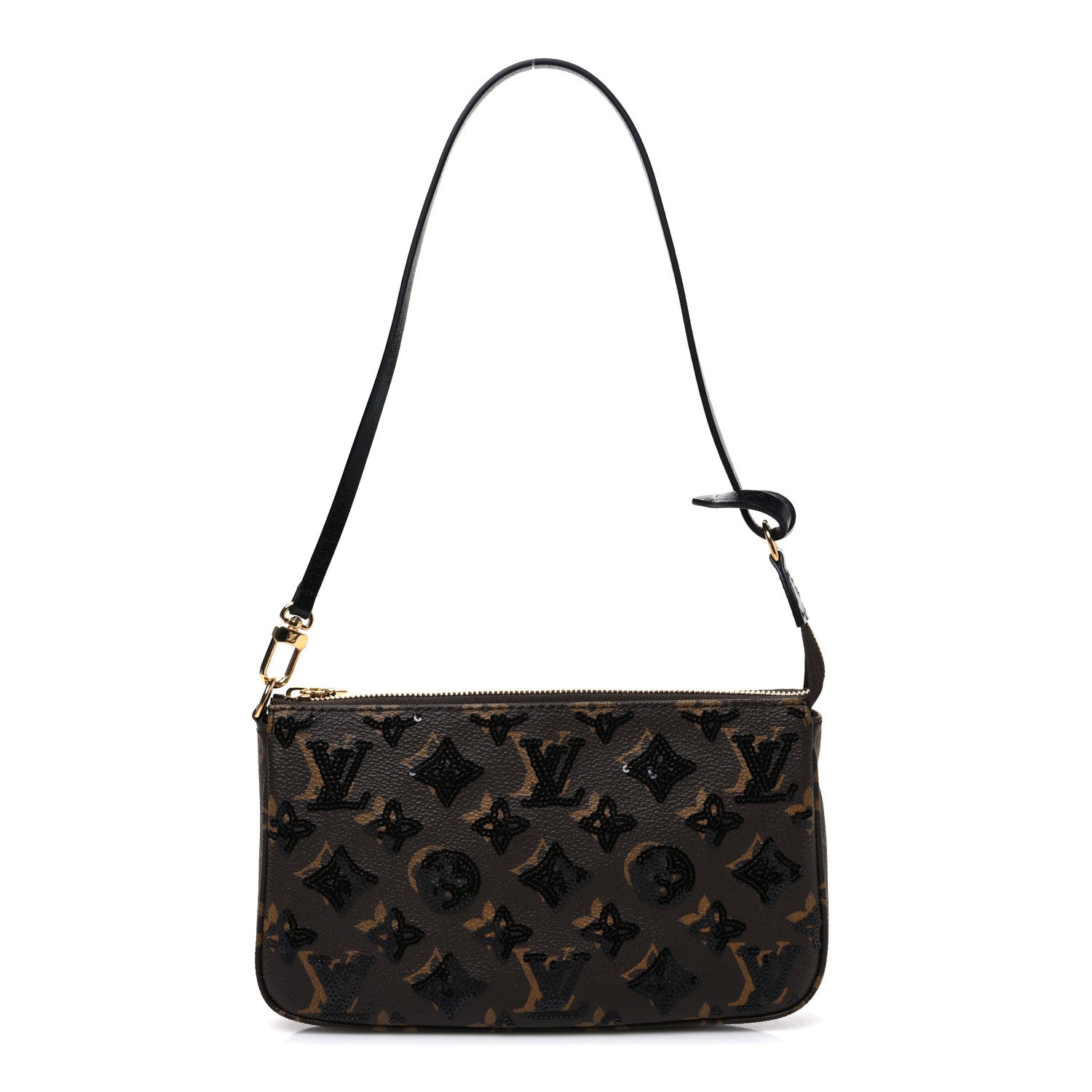Monogram Sequins Pochette Accessories Black