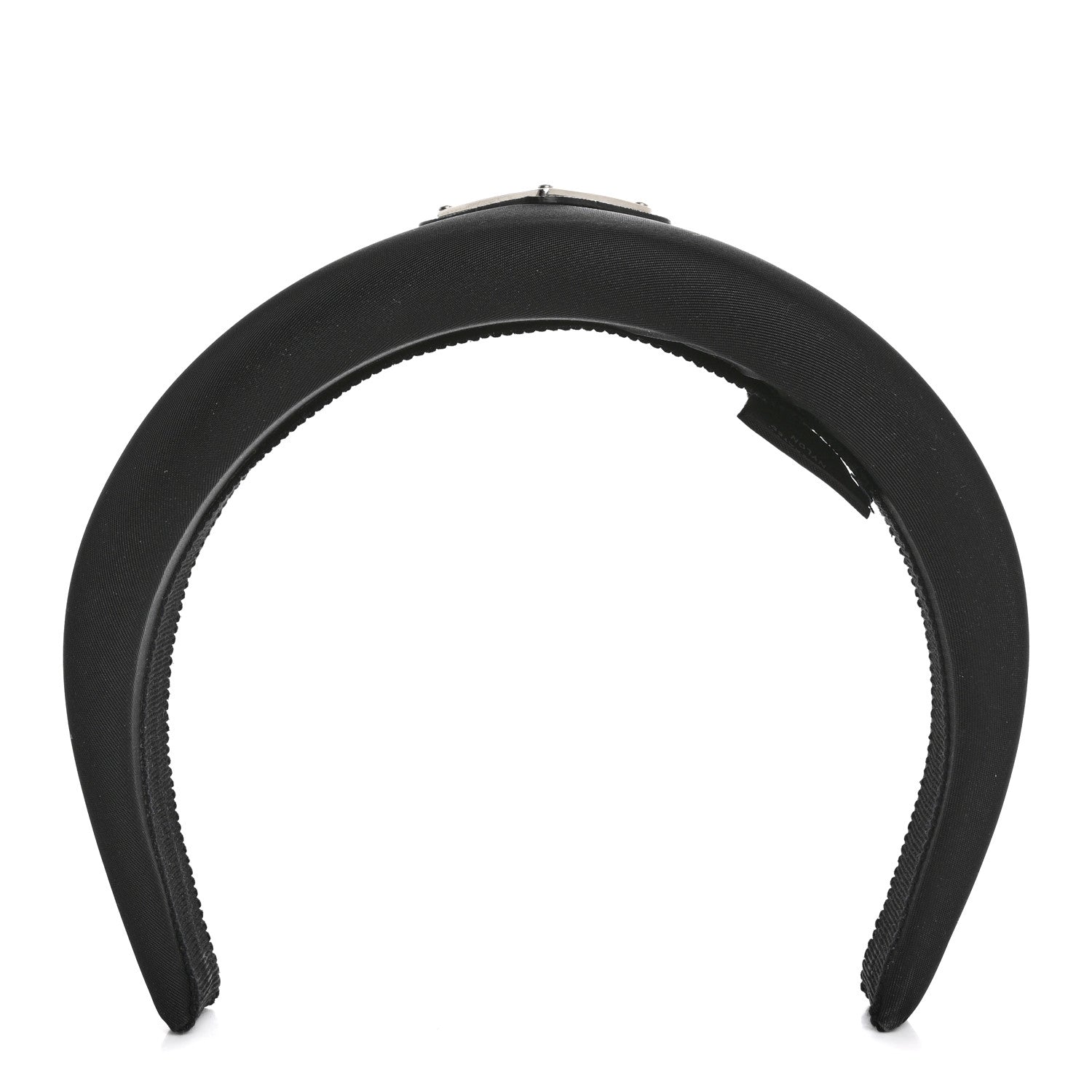 Re-Nylon Metal Triangle Logo Headband Black