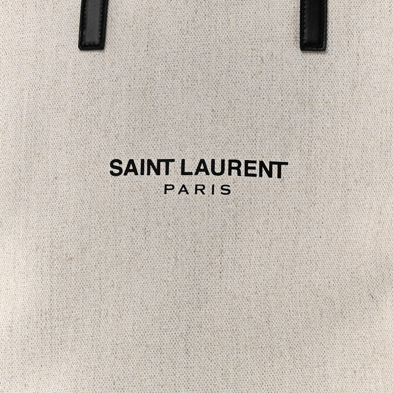 Canvas Calfskin Teddy Drawstring Shopping Tote White Black