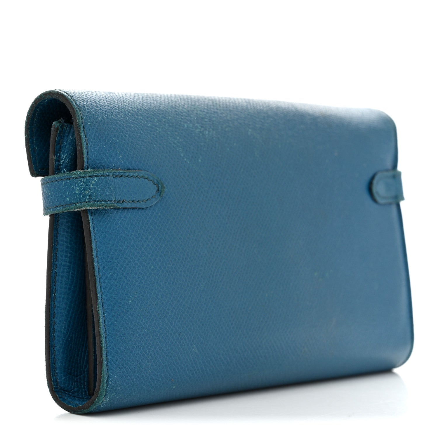 Epsom Kelly Longue Wallet Bleu Izmir
