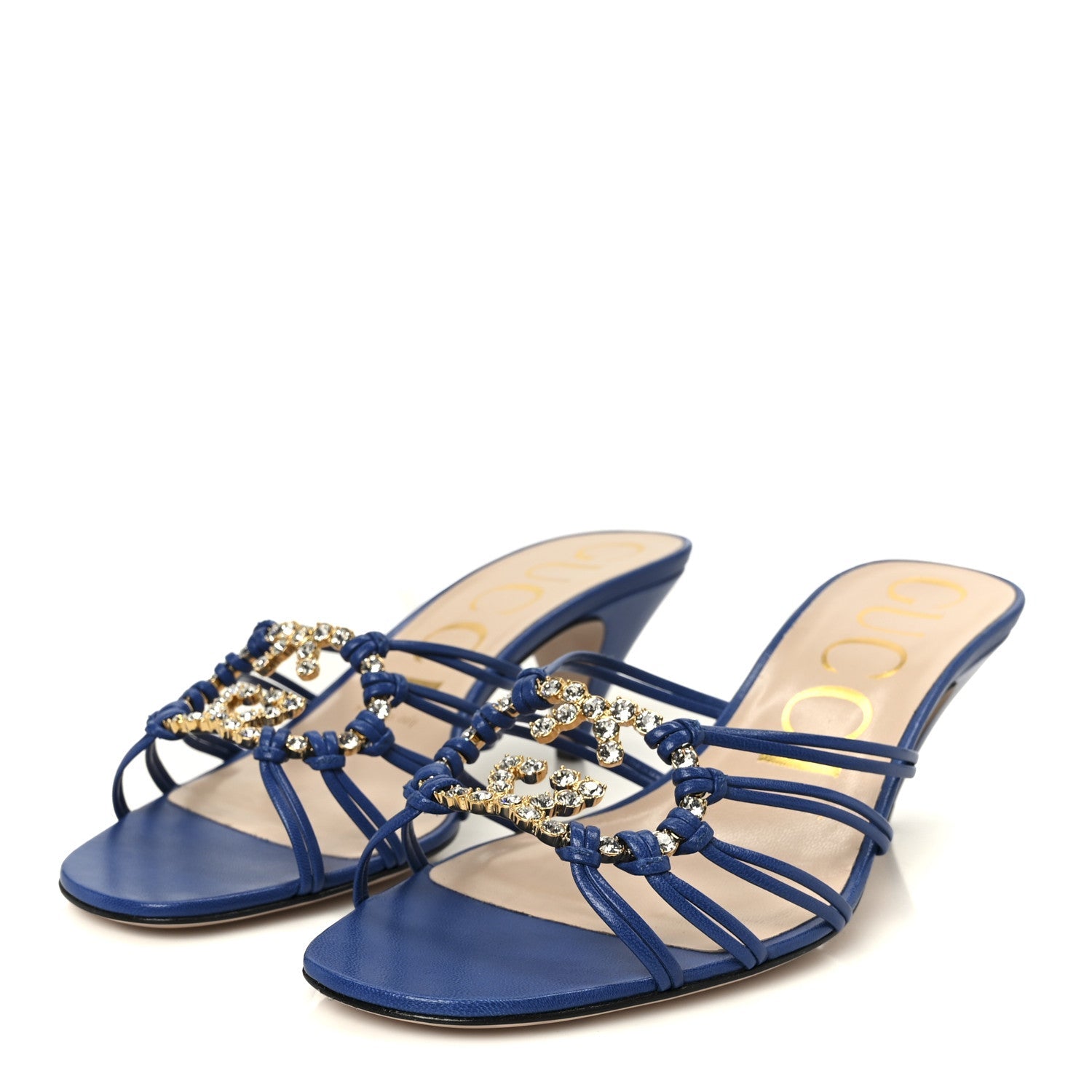 Malaga Kid Crystal GG Isa Ankle Strap 55mm Sandals 37 Rio Blue