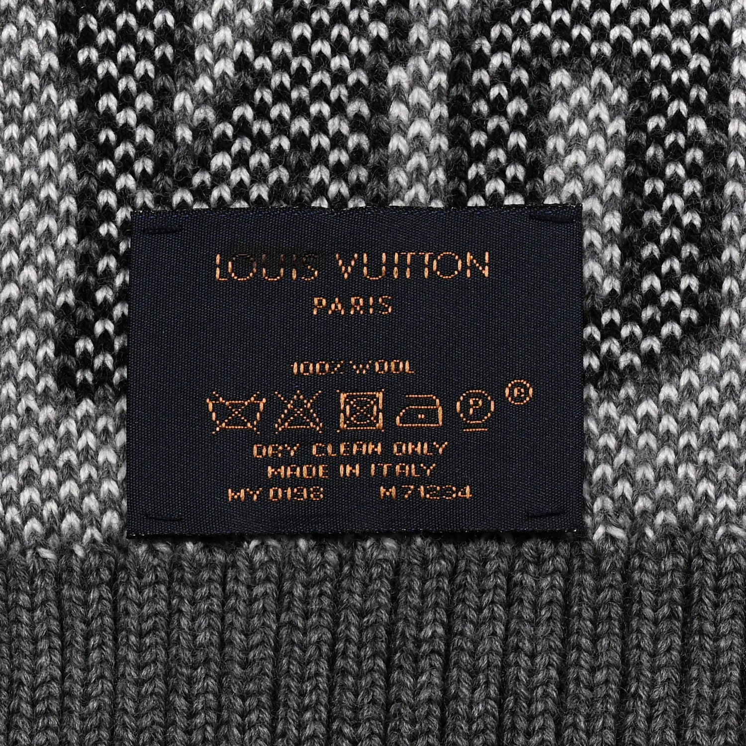 Wool Echarpes Scarf Black Grey
