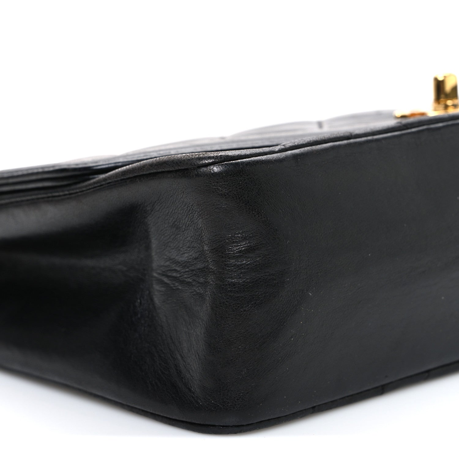 Lambskin Quilted Medium Single Flap Black
