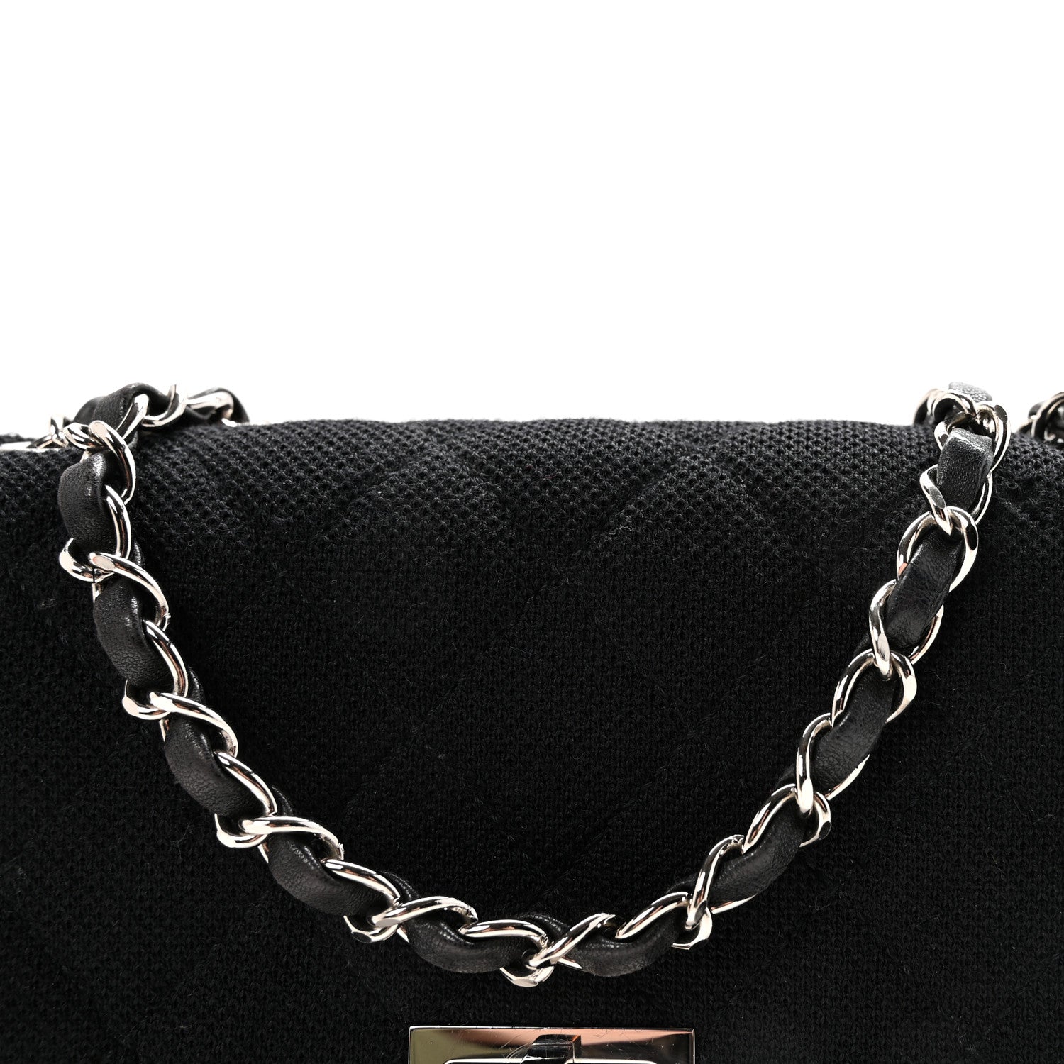 Jersey Patent Quilted 2.55 Reissue Flap Black