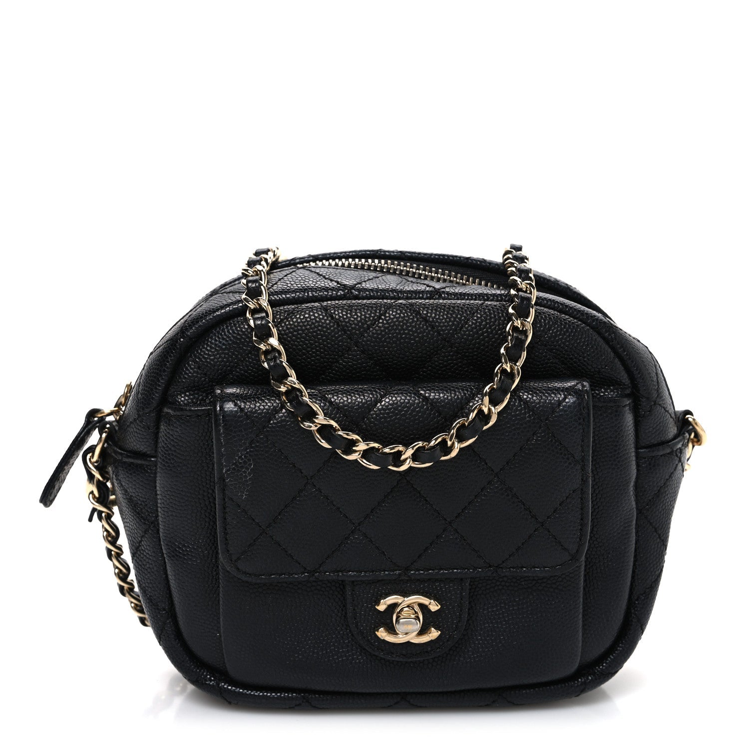 Caviar Quilted CC Day Camera Case Black