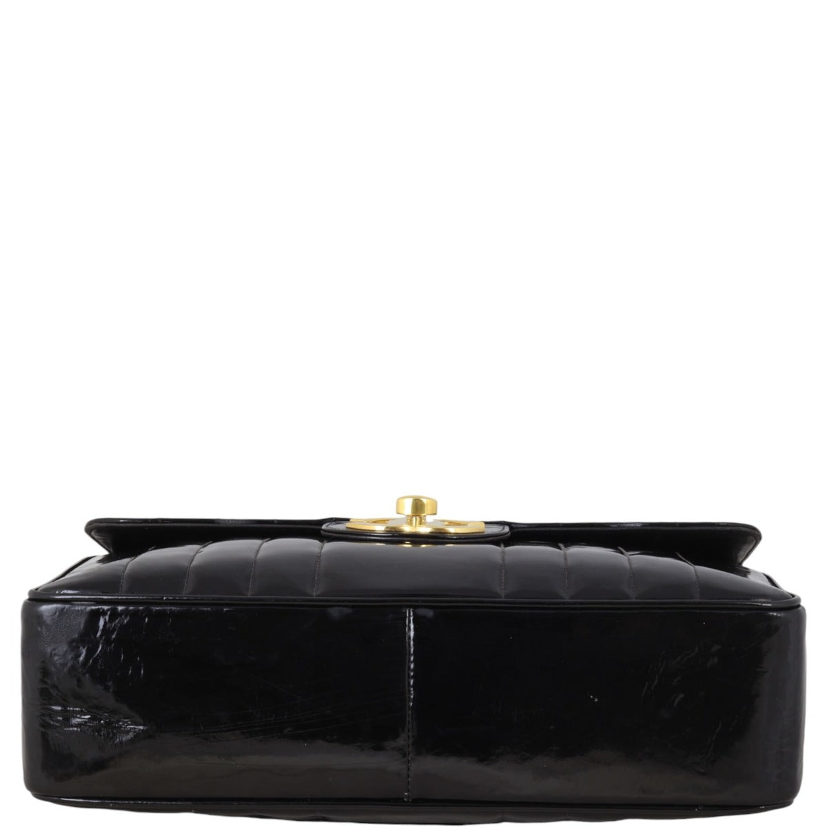 Chanel Vertical Quilt Single Flap Jumbo Patent