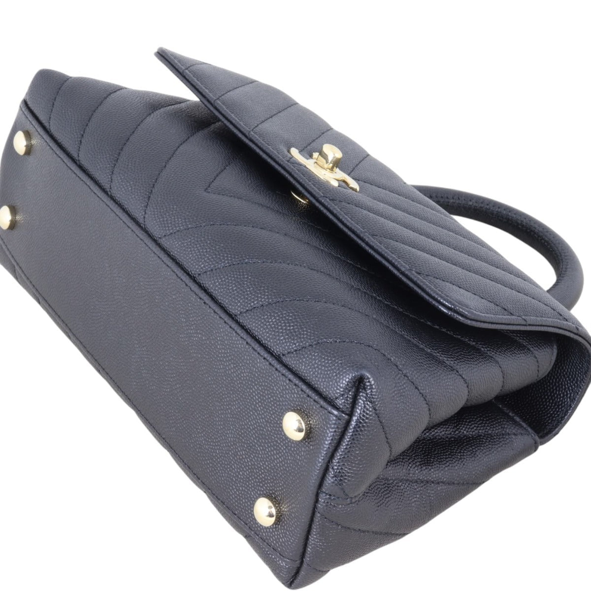 Chanel Coco Top Handle Mini Bag Chevron