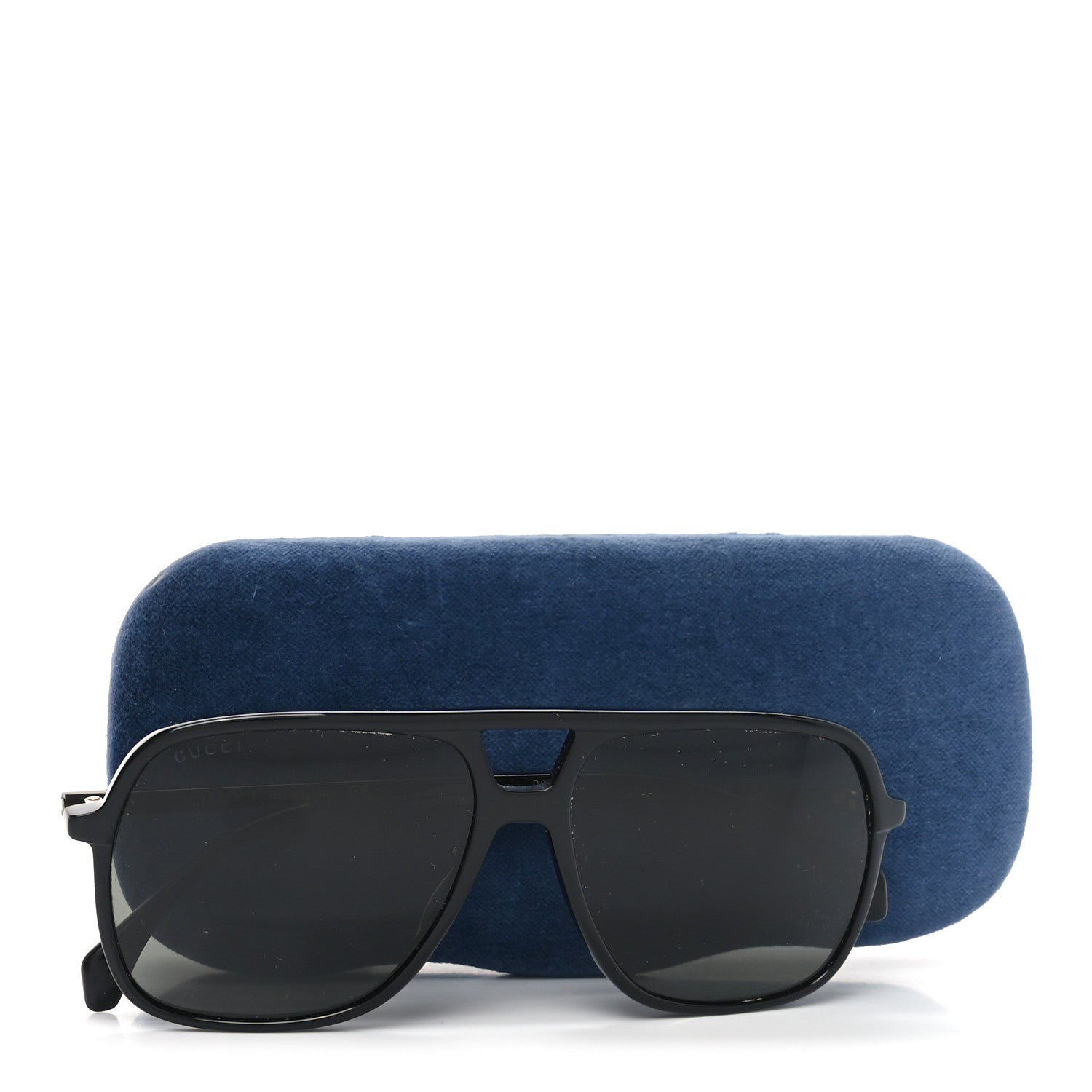 Acetate Brow Bar Aviator Sunglasses GG0545S Black